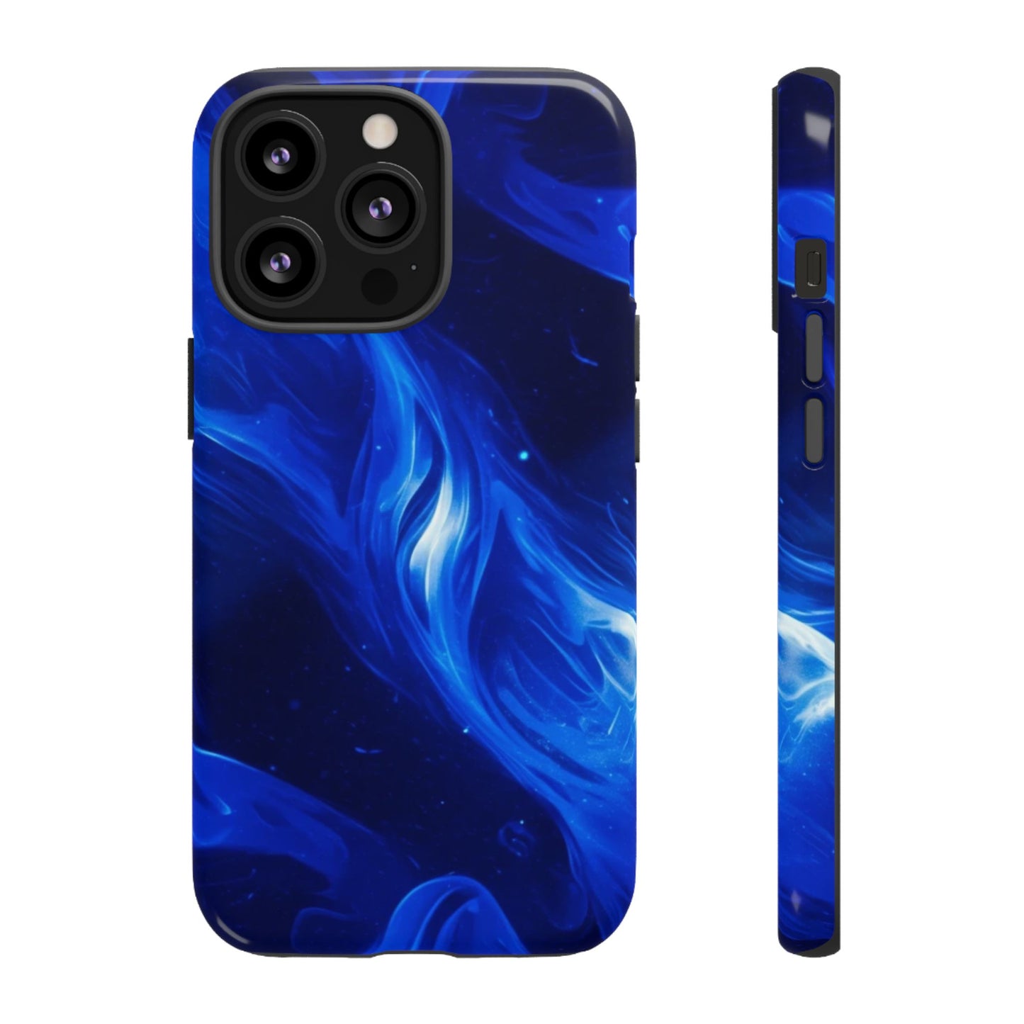 Deep Blue Swirl Design - Tough Phone Case - iPhone or Samsung Phones