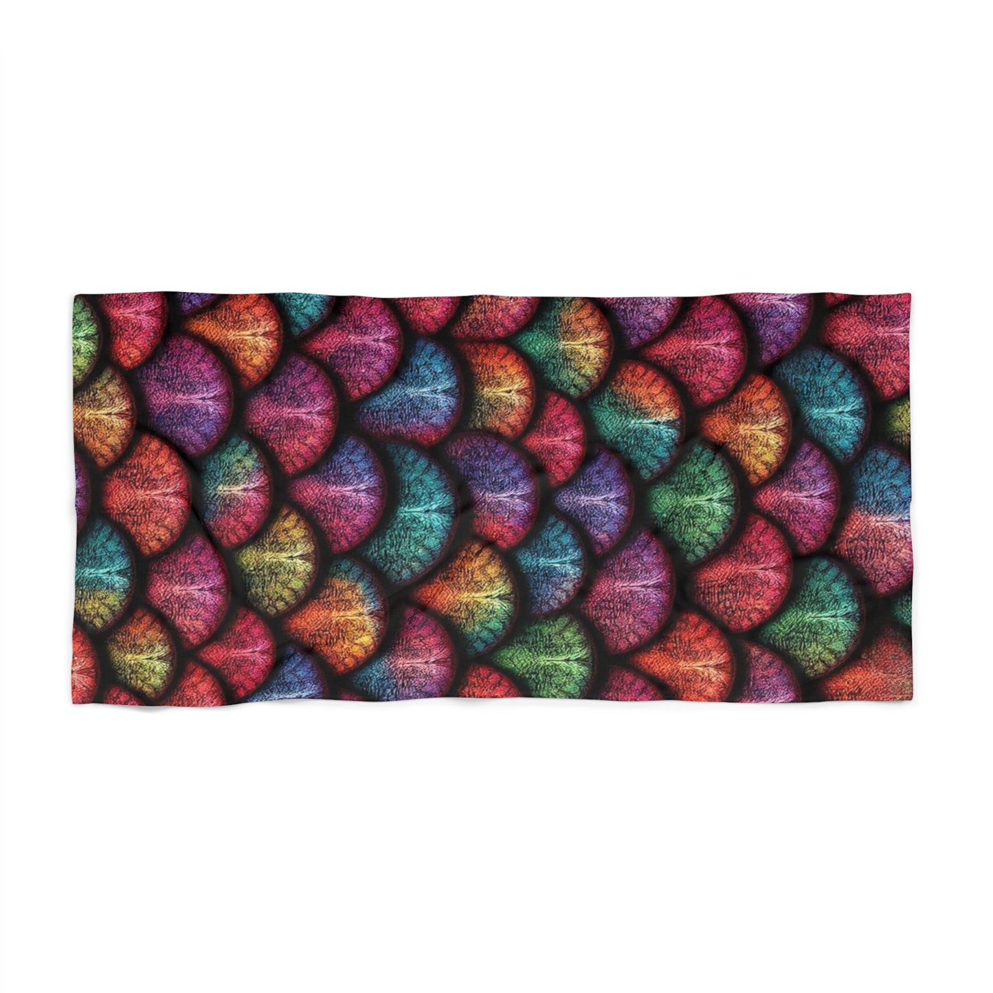 Colorful Mermaid Tail Beach Towel