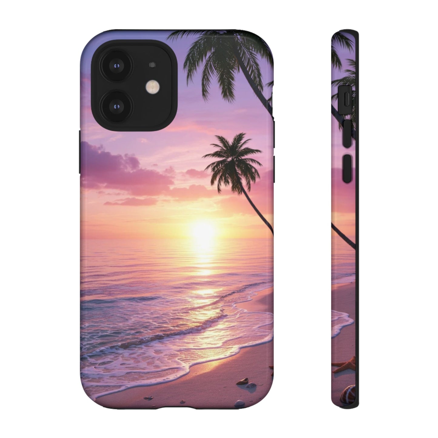Pink Sunrise over the Ocean - Tough Phone Case - iPhone or Samsung Phones