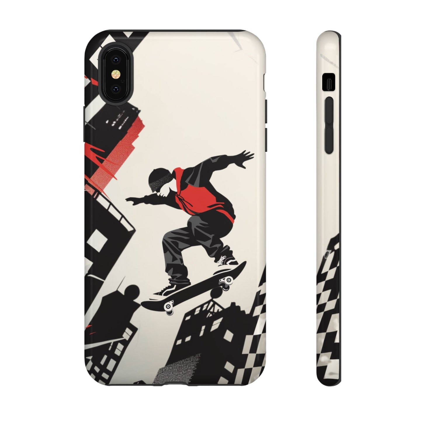 Skateboarding in the City - Tough Phone Case - iPhone or Samsung Phones
