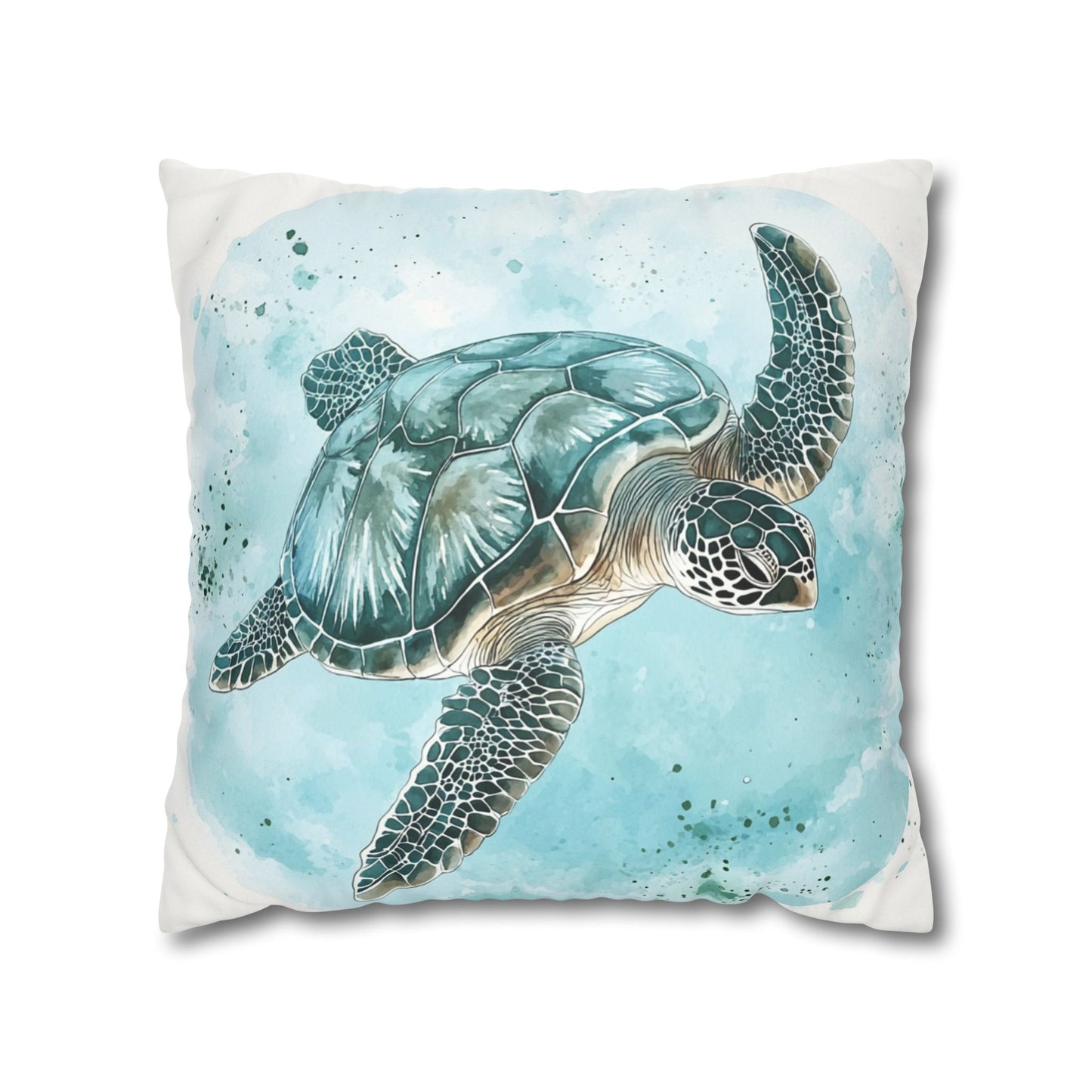 Sea Turtle Faux Suede Pillowcase