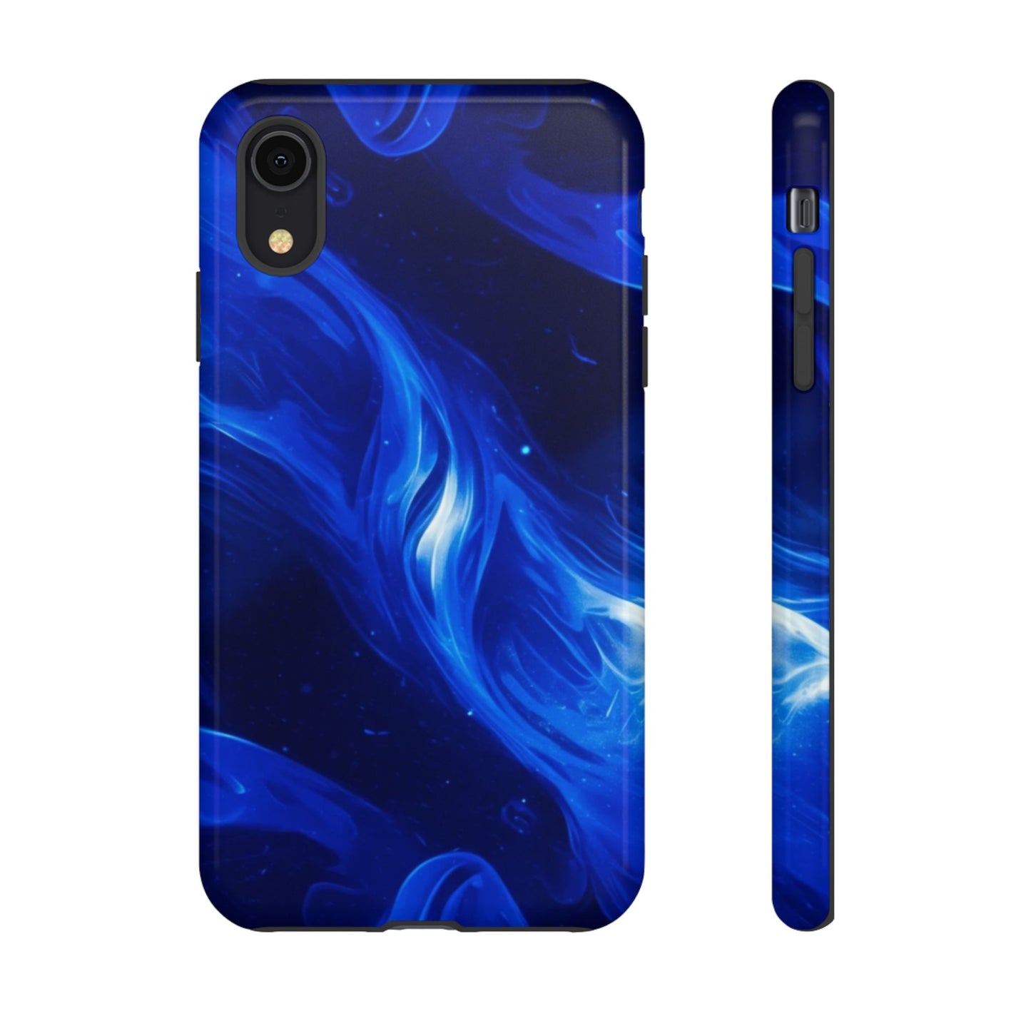 Deep Blue Swirl Design - Tough Phone Case - iPhone or Samsung Phones