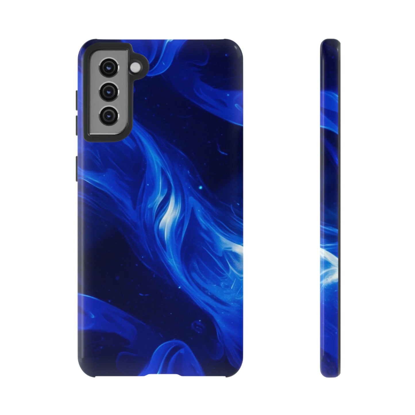 Deep Blue Swirl Design - Tough Phone Case - iPhone or Samsung Phones