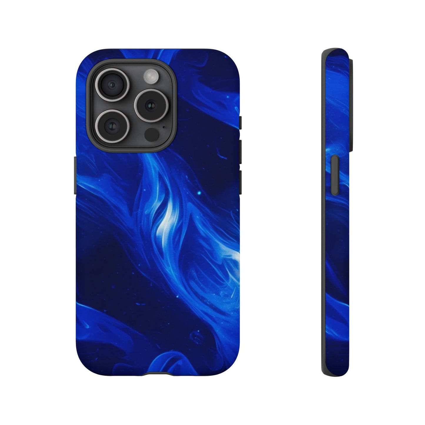 Deep Blue Swirl Design - Tough Phone Case - iPhone or Samsung Phones