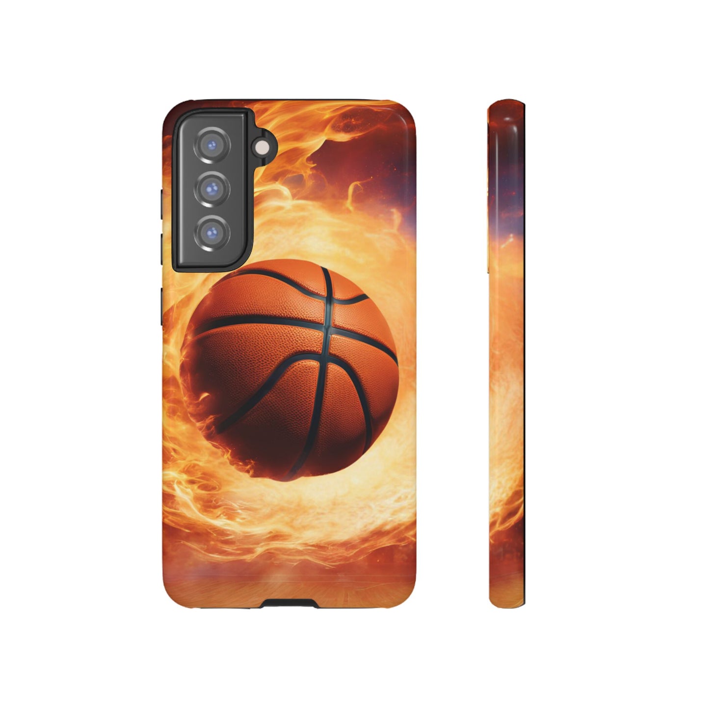 Basketball on Fire - Tough Phone Case for iPhone, Samsung, and Google Pixel for Ultimate Protection