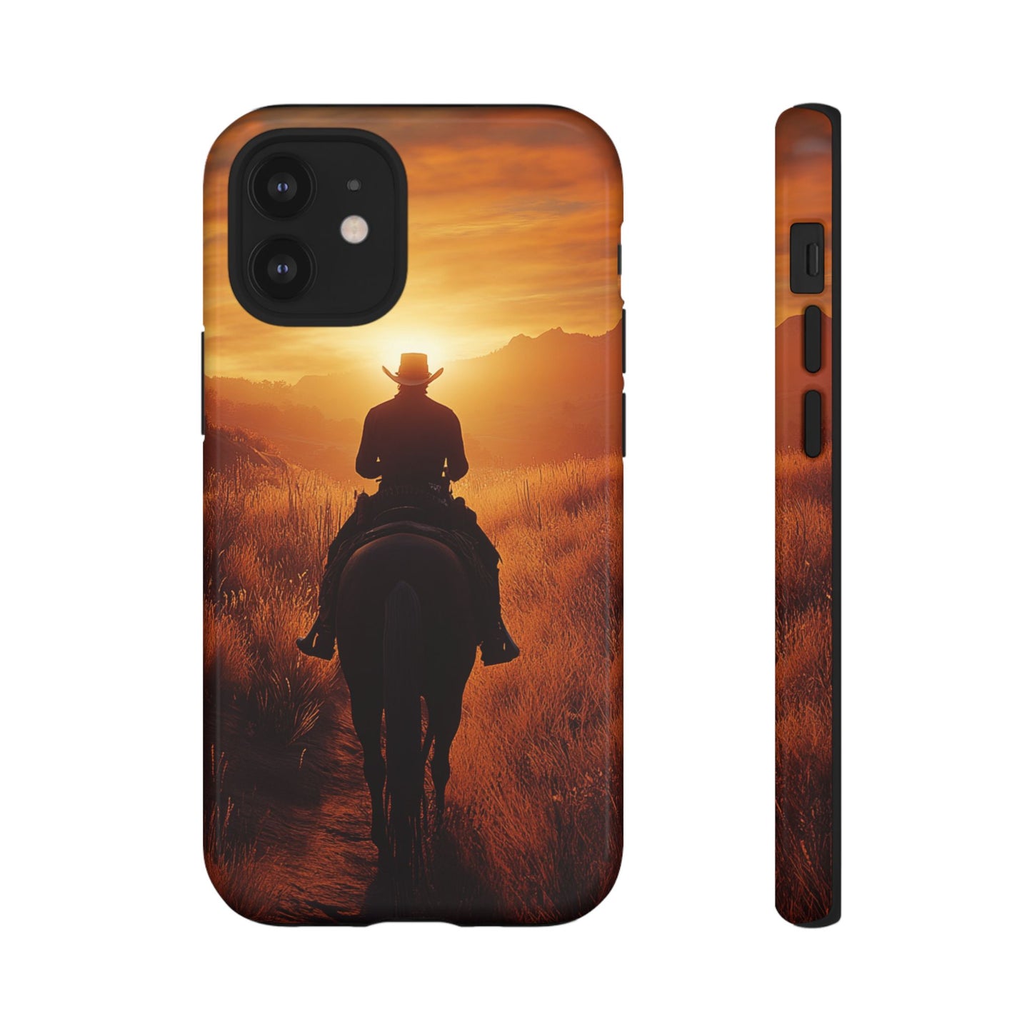 Chasing the Horizon: A Cowboy's Journey into the Sunset -  Phone Case - Tough Case, iPhone Case, Samsung Case, Google Pixel Case