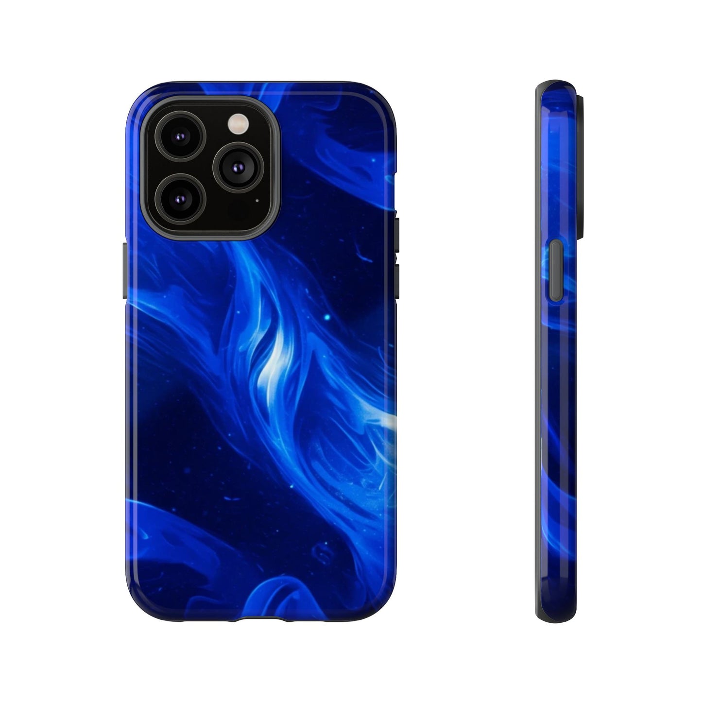 Deep Blue Swirl Design - Tough Phone Case - iPhone or Samsung Phones