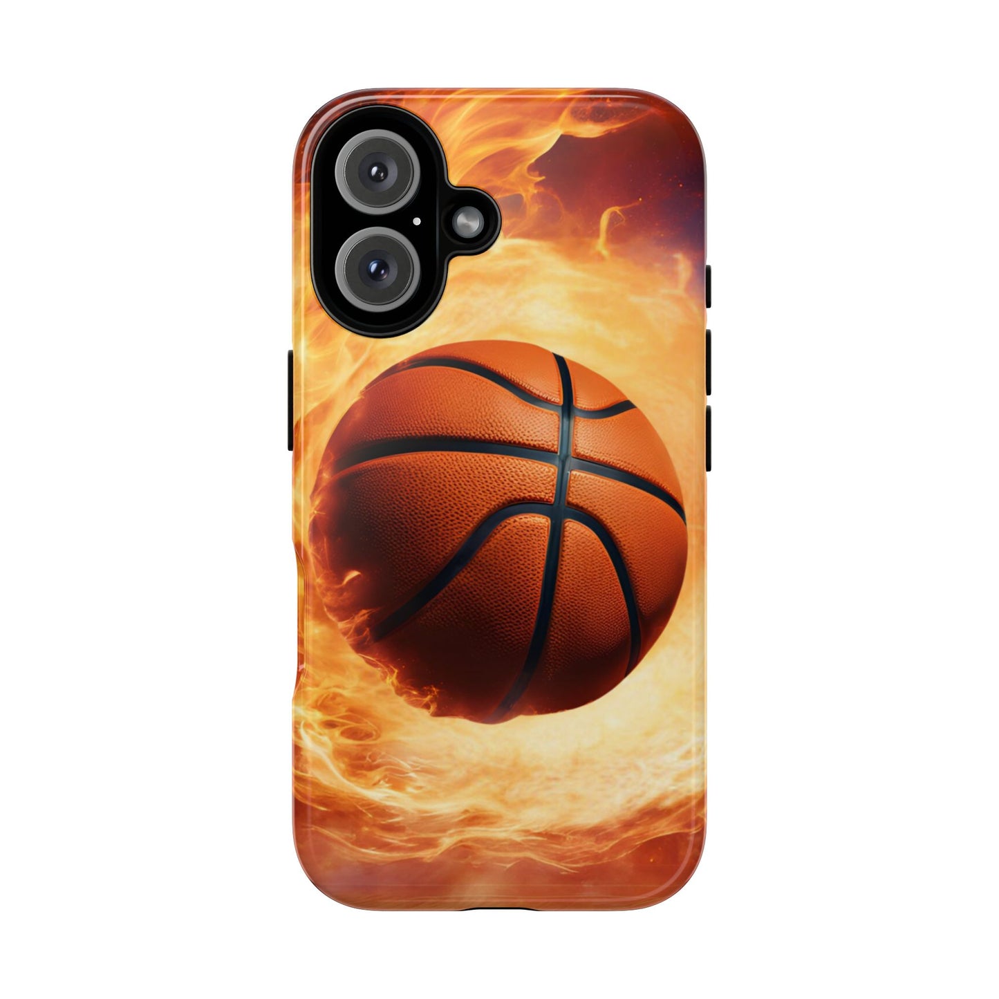 Basketball on Fire - Tough Phone Case for iPhone, Samsung, and Google Pixel for Ultimate Protection