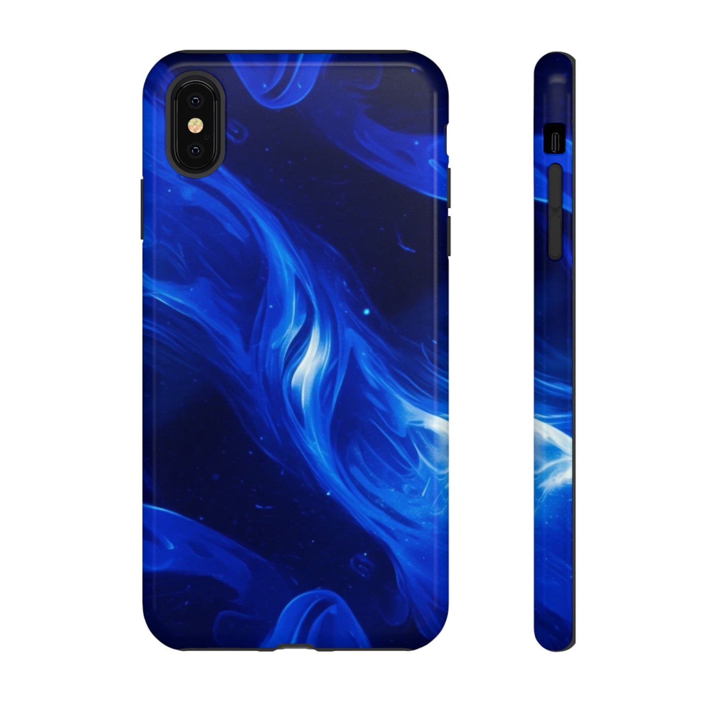 Deep Blue Swirl Design - Tough Phone Case - iPhone or Samsung Phones