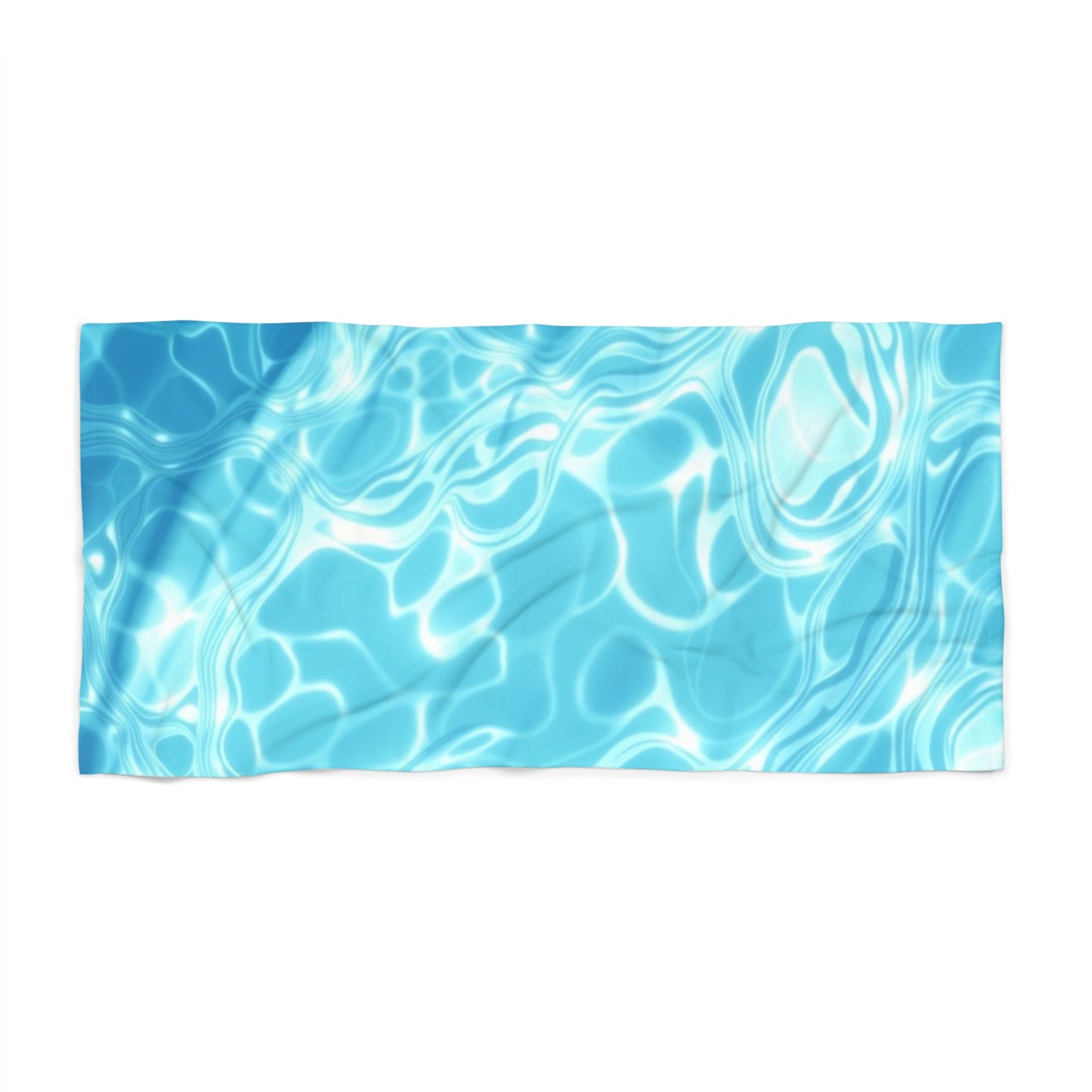 Swirling Crystal Blue Water - Beach Towel