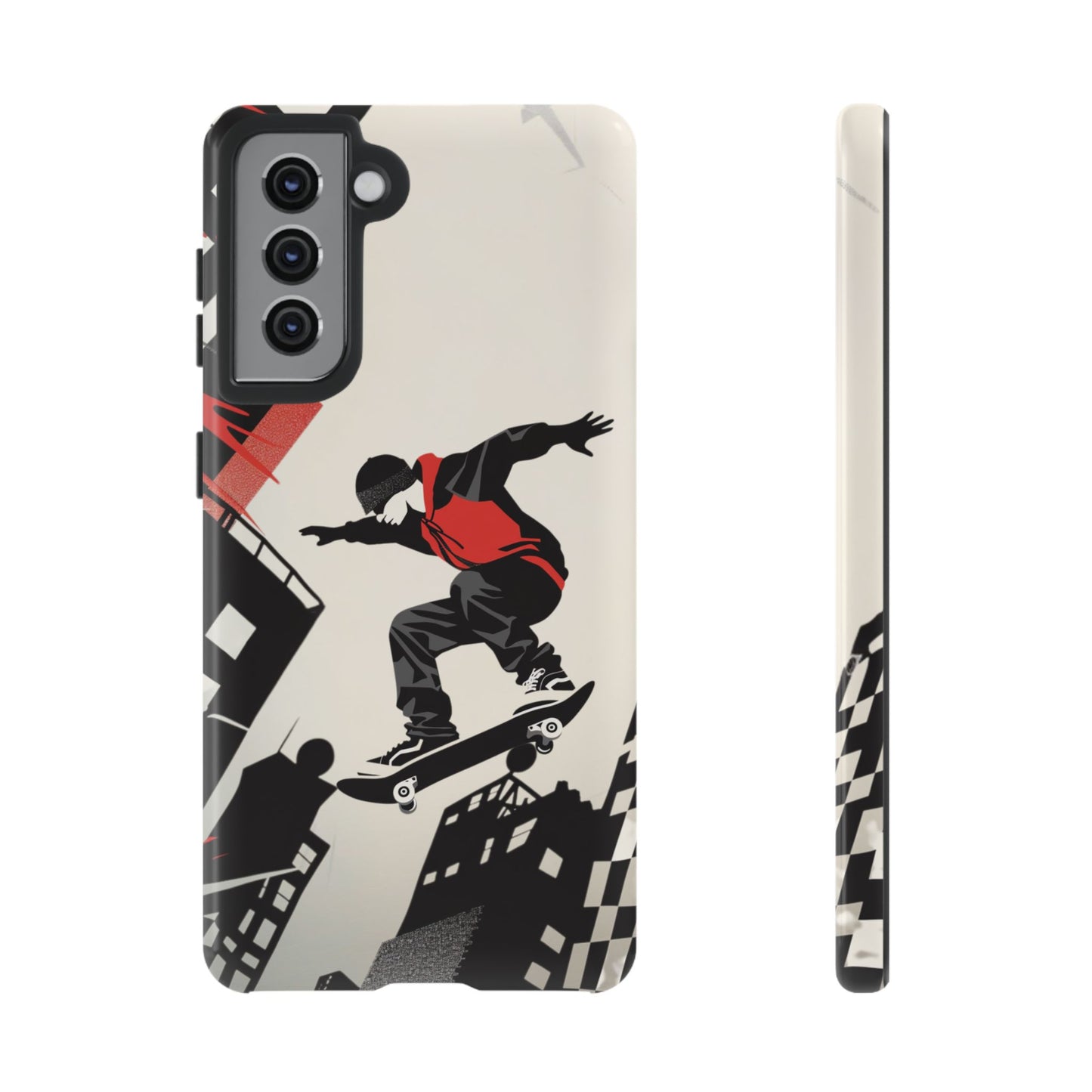 Skateboarding in the City - Tough Phone Case - iPhone or Samsung Phones