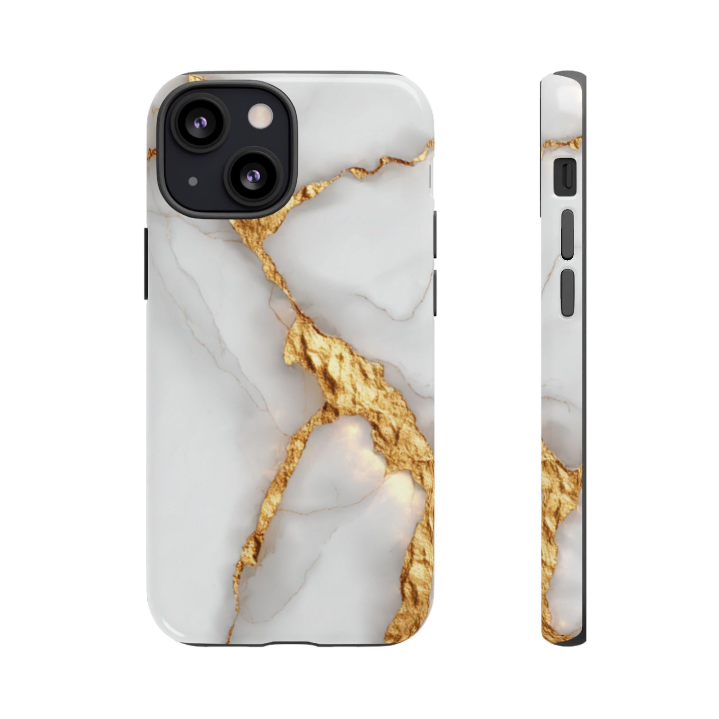 Gold and Marble Design - Tough Phone Case - iPhone or Samsung Phones
