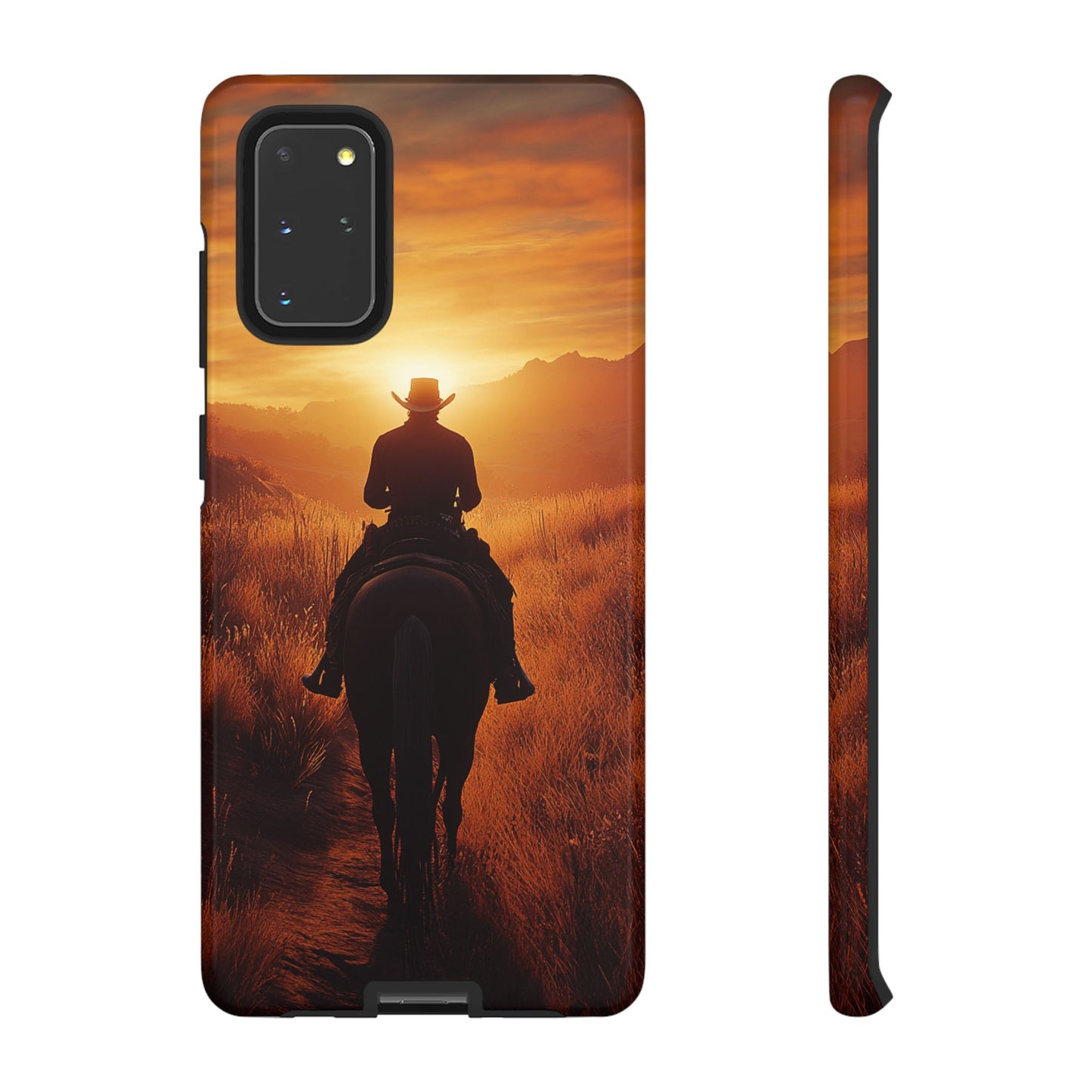 Chasing the Horizon: A Cowboy's Journey into the Sunset -  Phone Case - Tough Case, iPhone Case, Samsung Case, Google Pixel Case