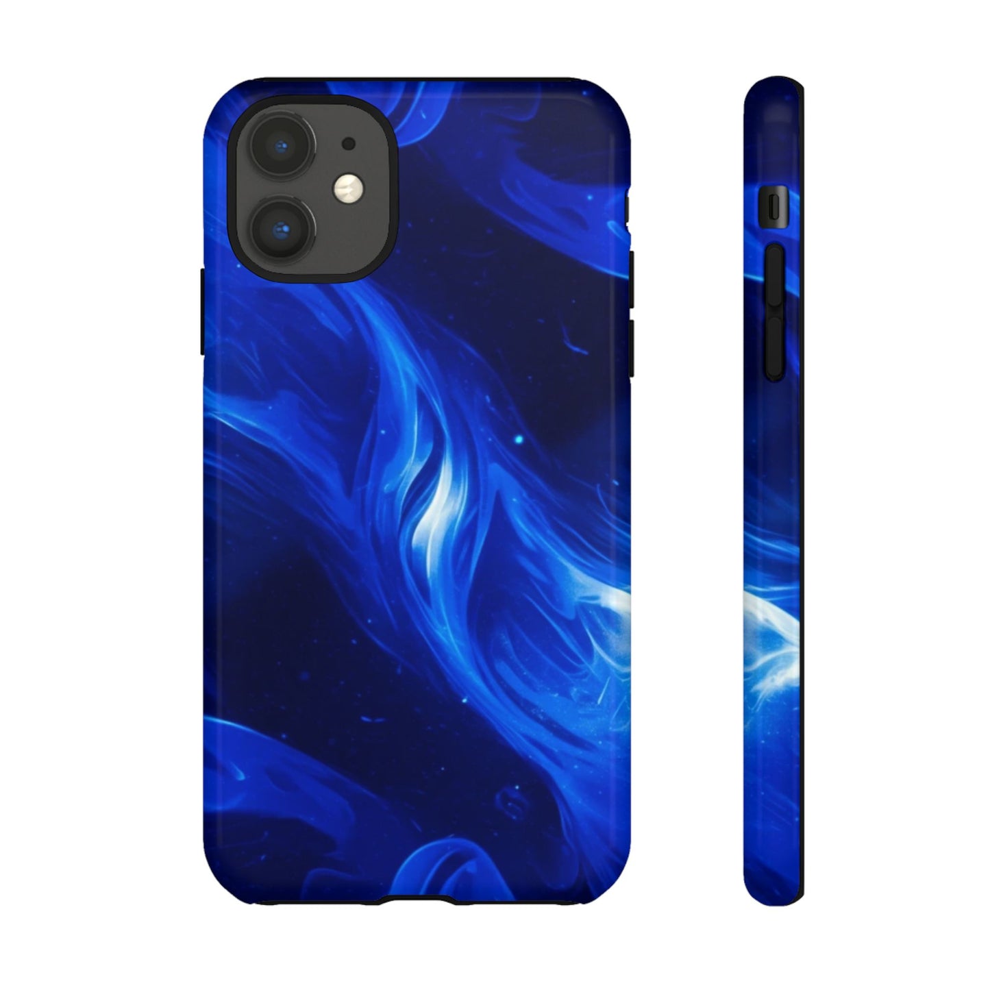 Deep Blue Swirl Design - Tough Phone Case - iPhone or Samsung Phones
