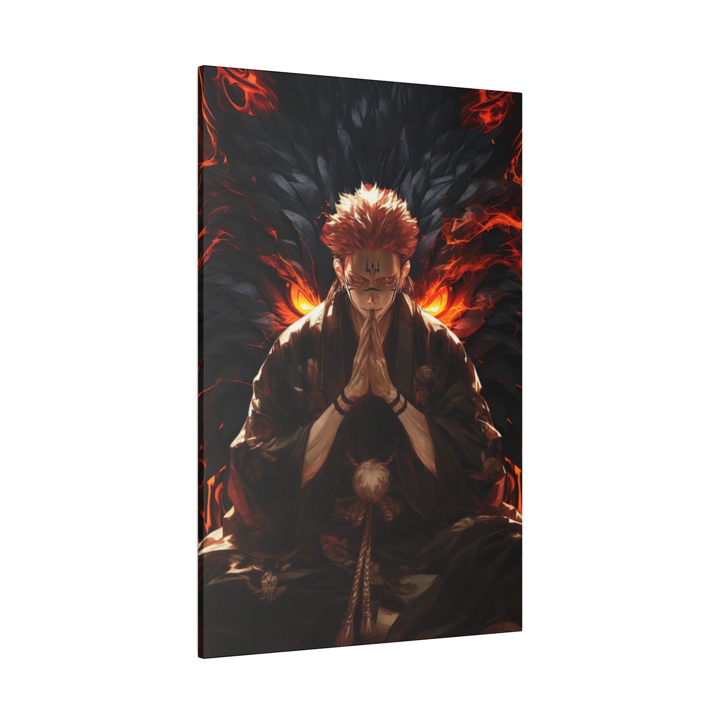 Anime Character with Wolf Spirit - Canvas Wall Art