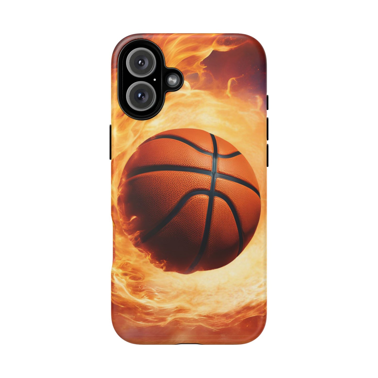 Basketball on Fire - Tough Phone Case for iPhone, Samsung, and Google Pixel for Ultimate Protection