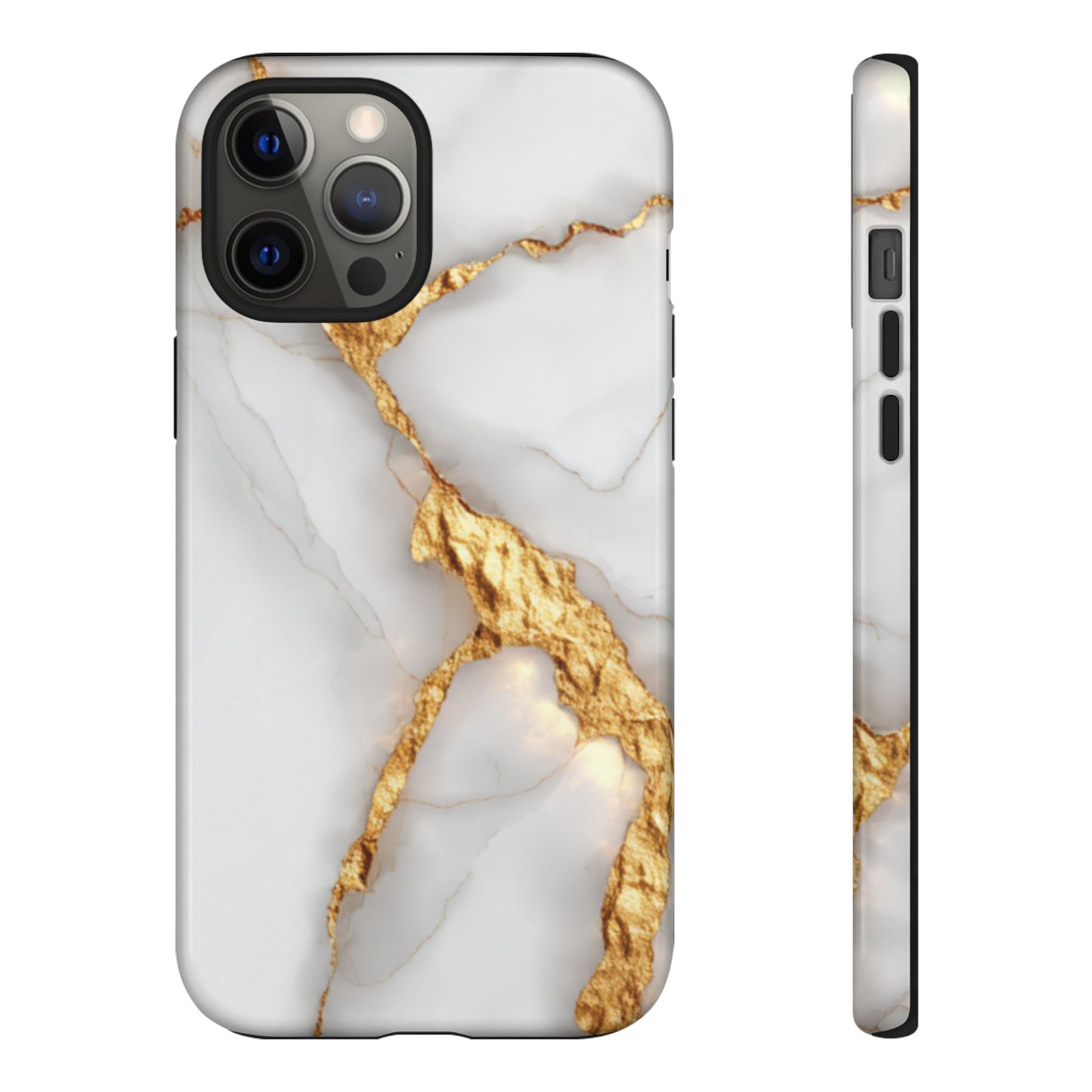 Gold and Marble Design - Tough Phone Case - iPhone or Samsung Phones