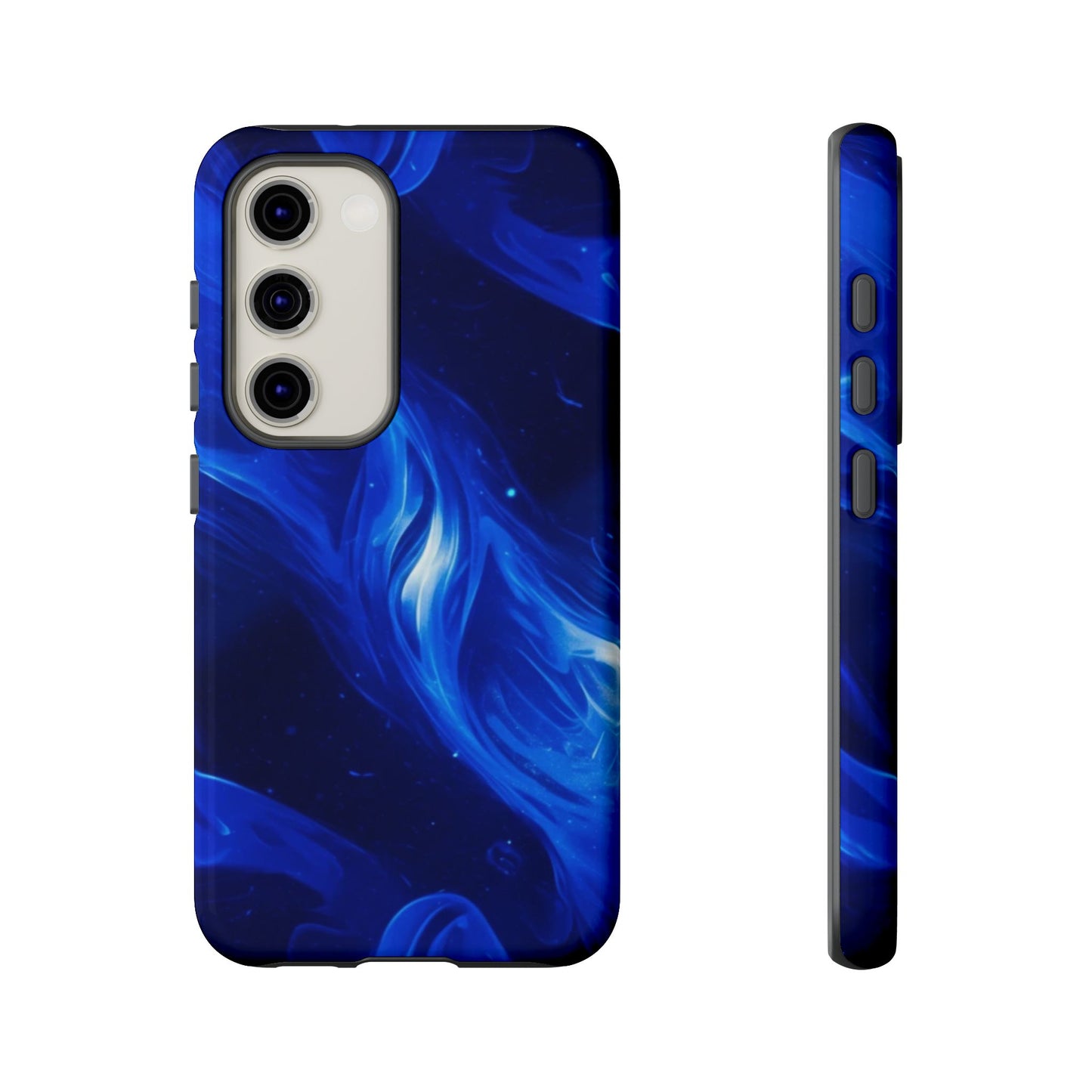 Deep Blue Swirl Design - Tough Phone Case - iPhone or Samsung Phones