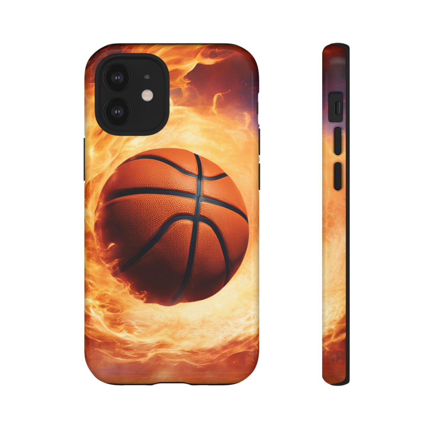 Basketball on Fire - Tough Phone Case for iPhone, Samsung, and Google Pixel for Ultimate Protection