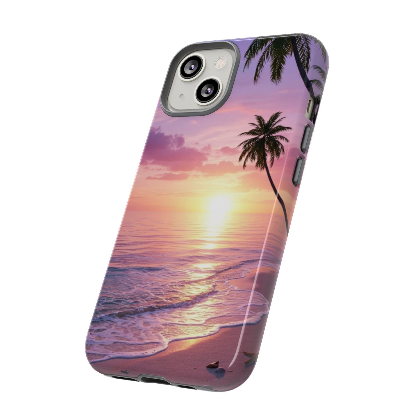 Pink Sunrise over the Ocean - Tough Phone Case - iPhone or Samsung Phones