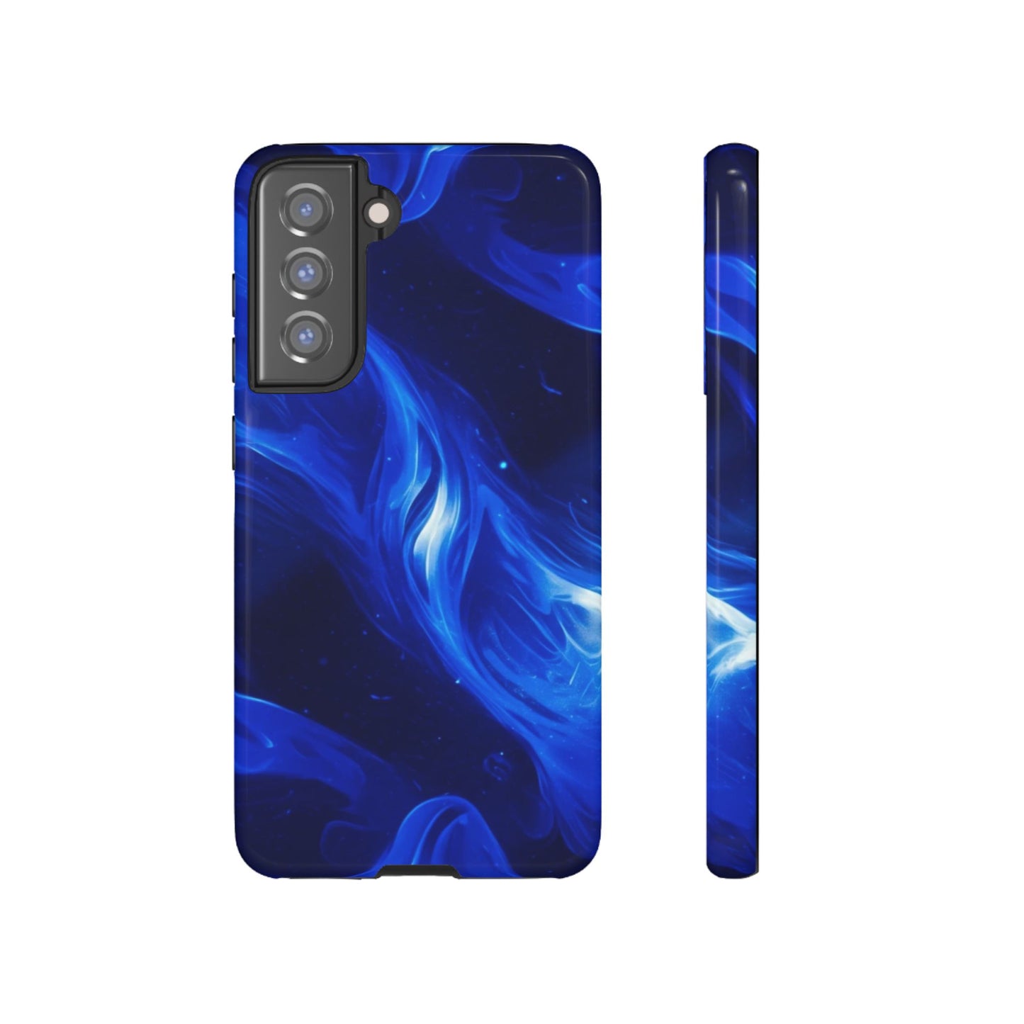 Deep Blue Swirl Design - Tough Phone Case - iPhone or Samsung Phones