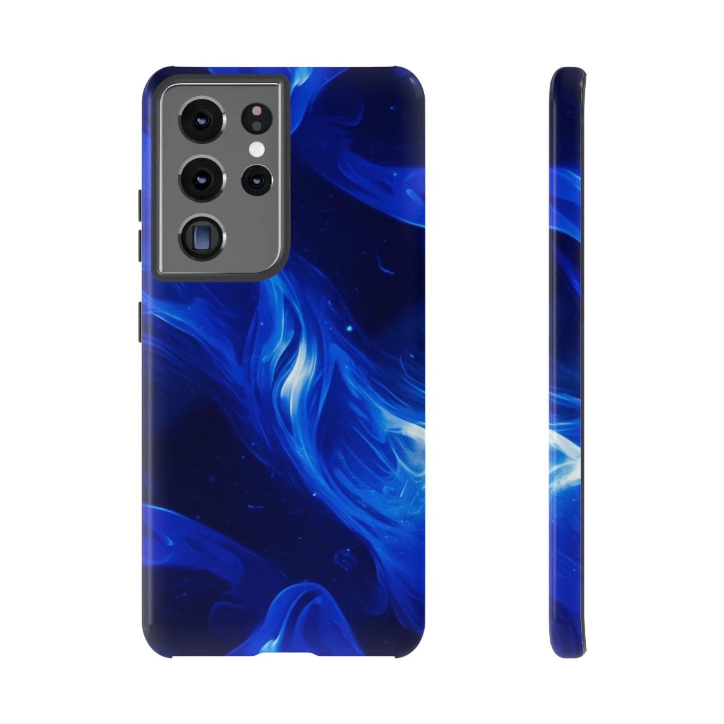 Deep Blue Swirl Design - Tough Phone Case - iPhone or Samsung Phones