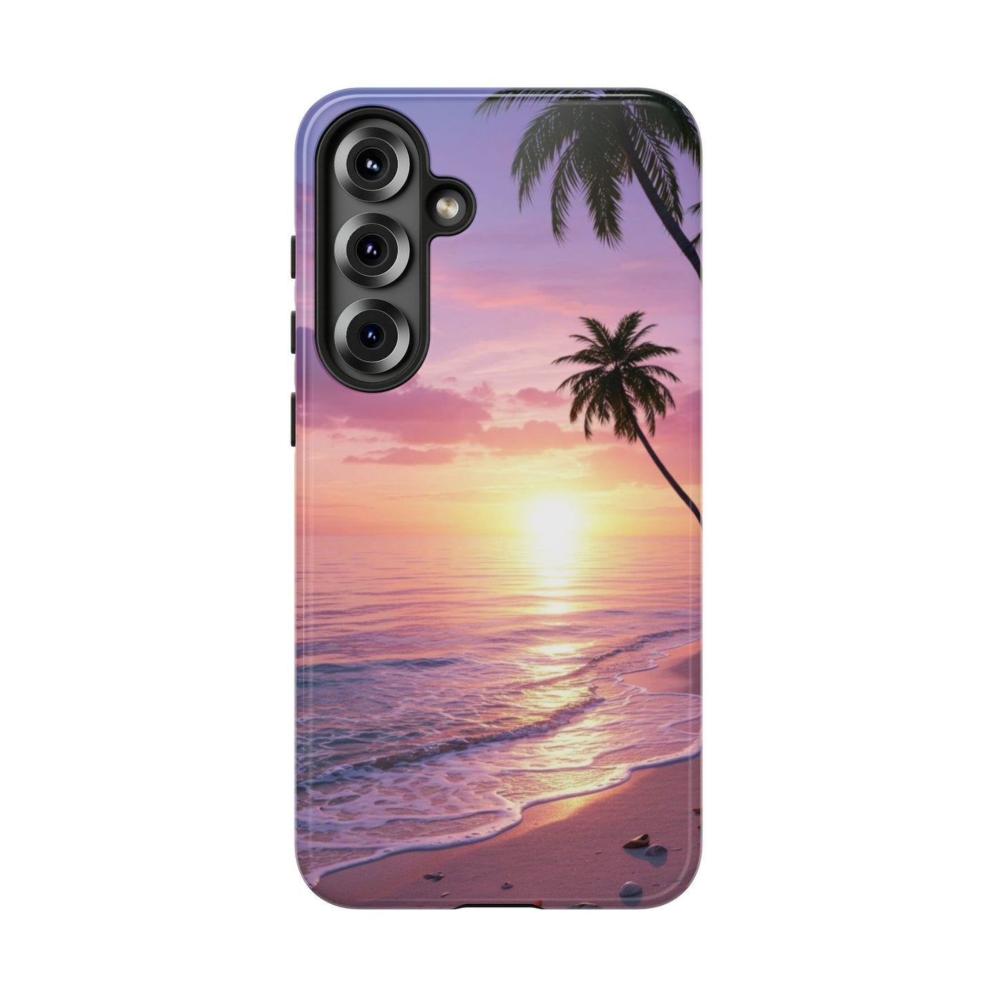 Pink Sunrise over the Ocean - Tough Phone Case - iPhone or Samsung Phones