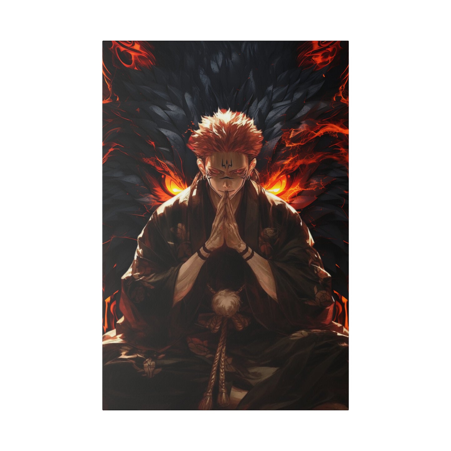 Anime Character with Wolf Spirit - Canvas Wall Art