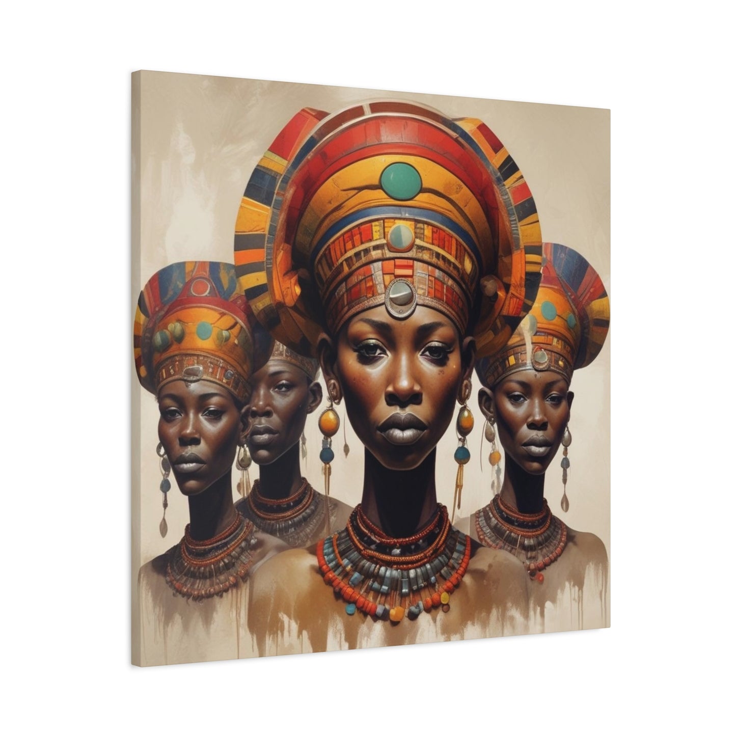 Beautiful African Tribal Women - Canvas Wall Art