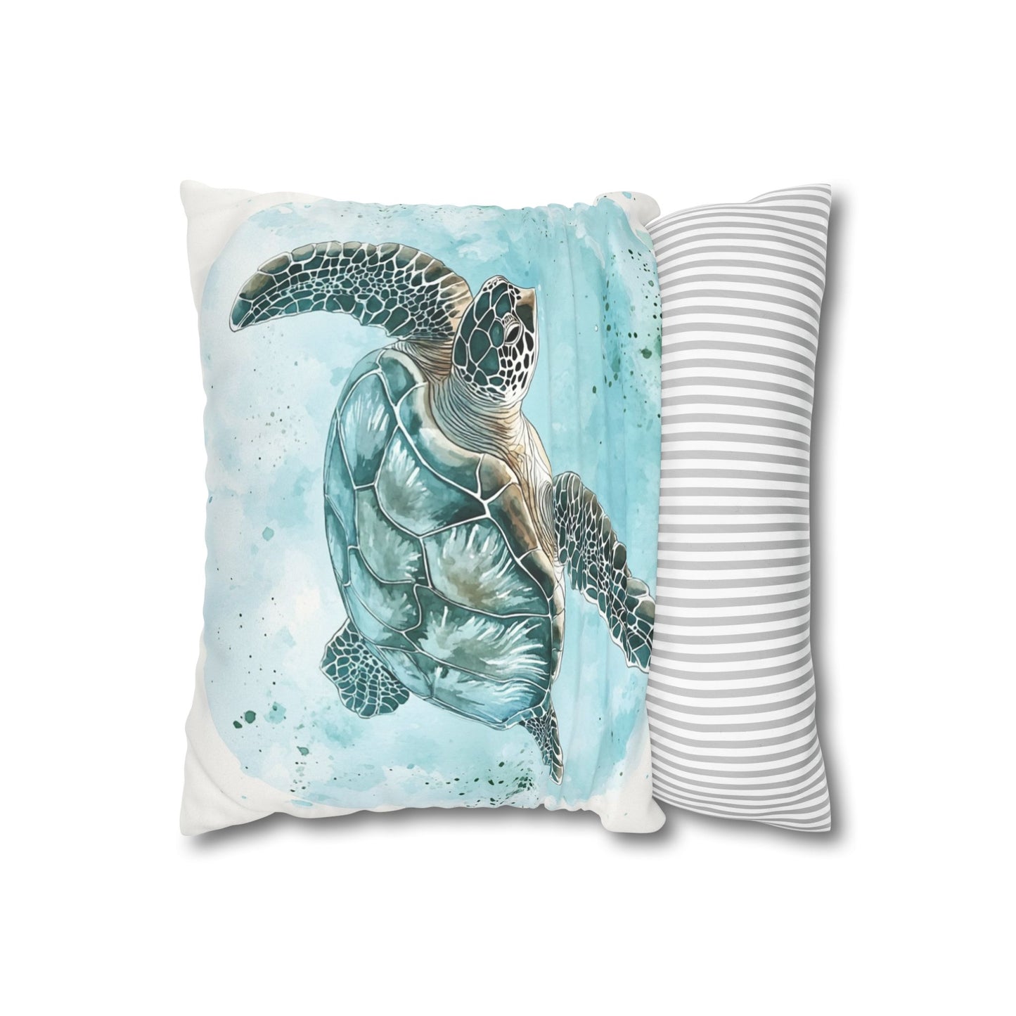 Sea Turtle Faux Suede Pillowcase