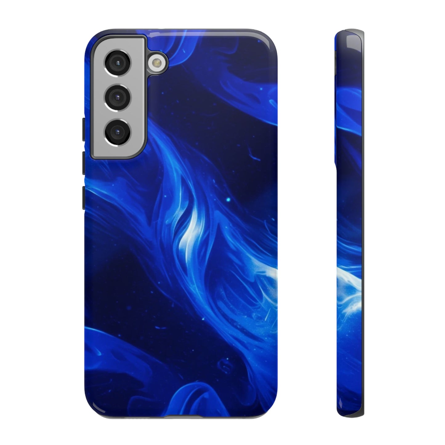 Deep Blue Swirl Design - Tough Phone Case - iPhone or Samsung Phones