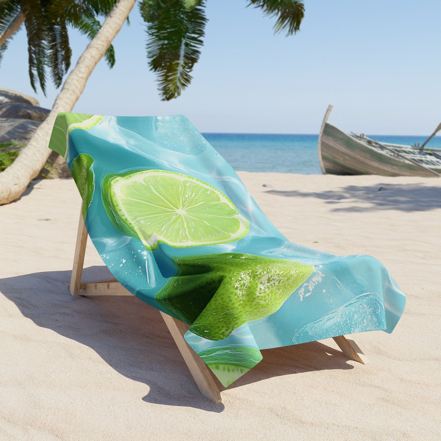 Limes, Ice and Water -  Beach Towel