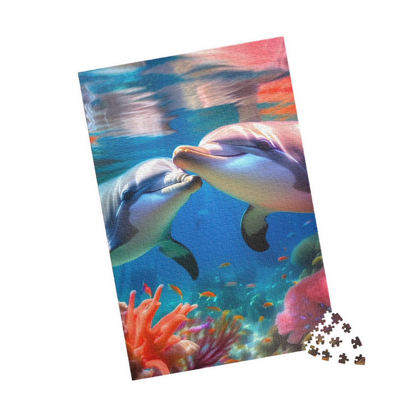 Playful Whispers: The Joy of Dolphin Love Jigsaw Puzzle