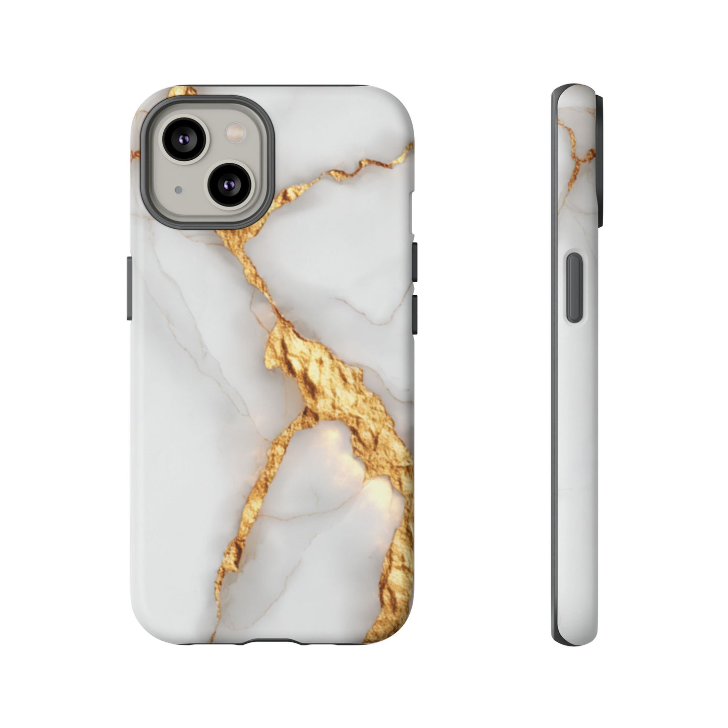 Gold and Marble Design - Tough Phone Case - iPhone or Samsung Phones