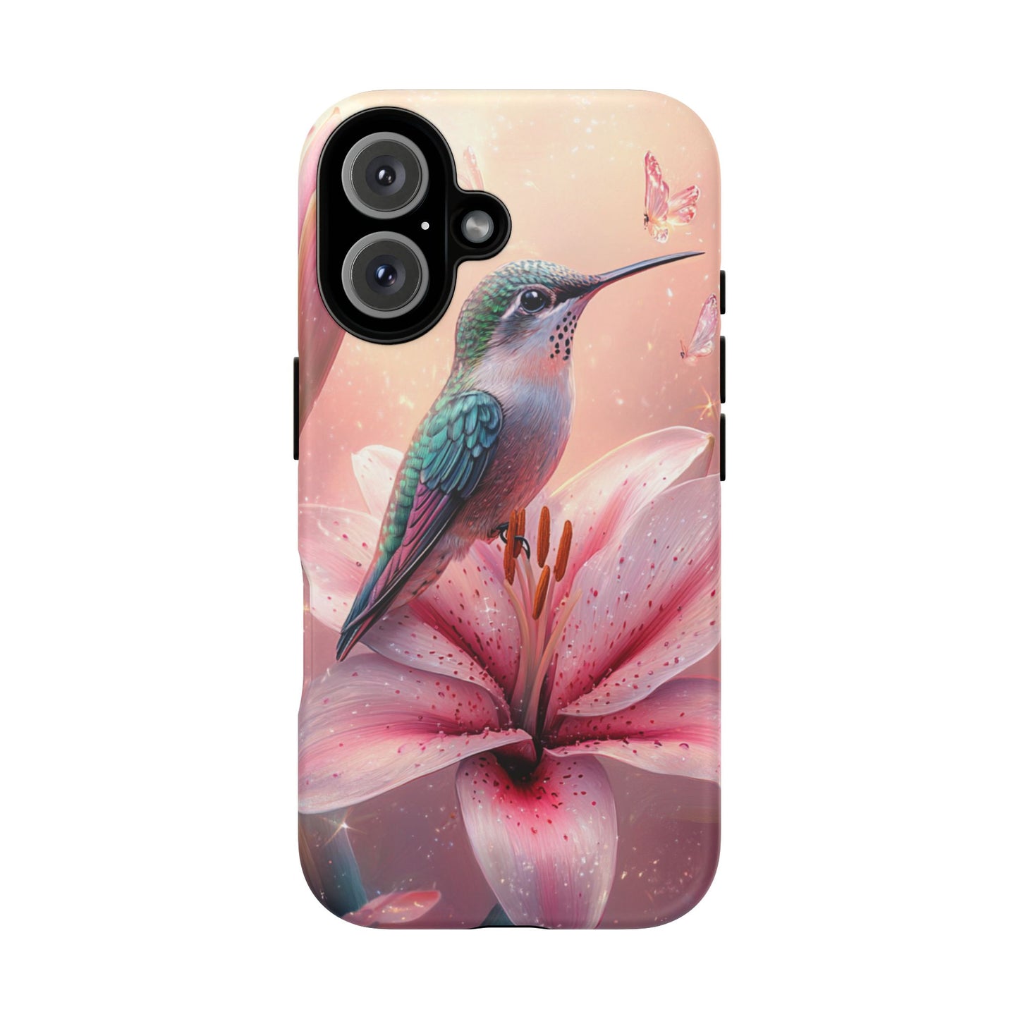 Hummingbird on Pink Lily Phone Case - Tough Case, iPhone Case, Samsung Phone Case