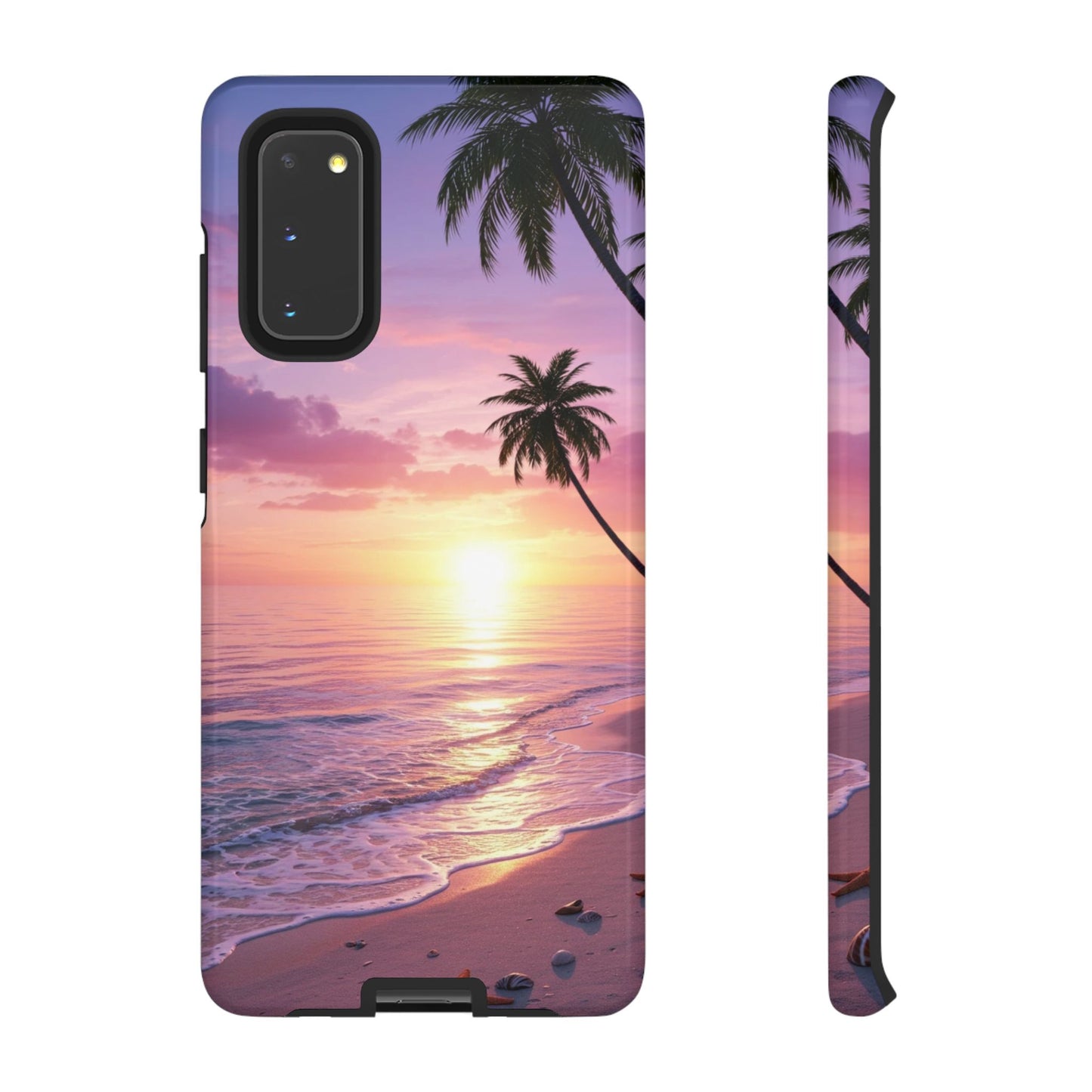 Pink Sunrise over the Ocean - Tough Phone Case - iPhone or Samsung Phones