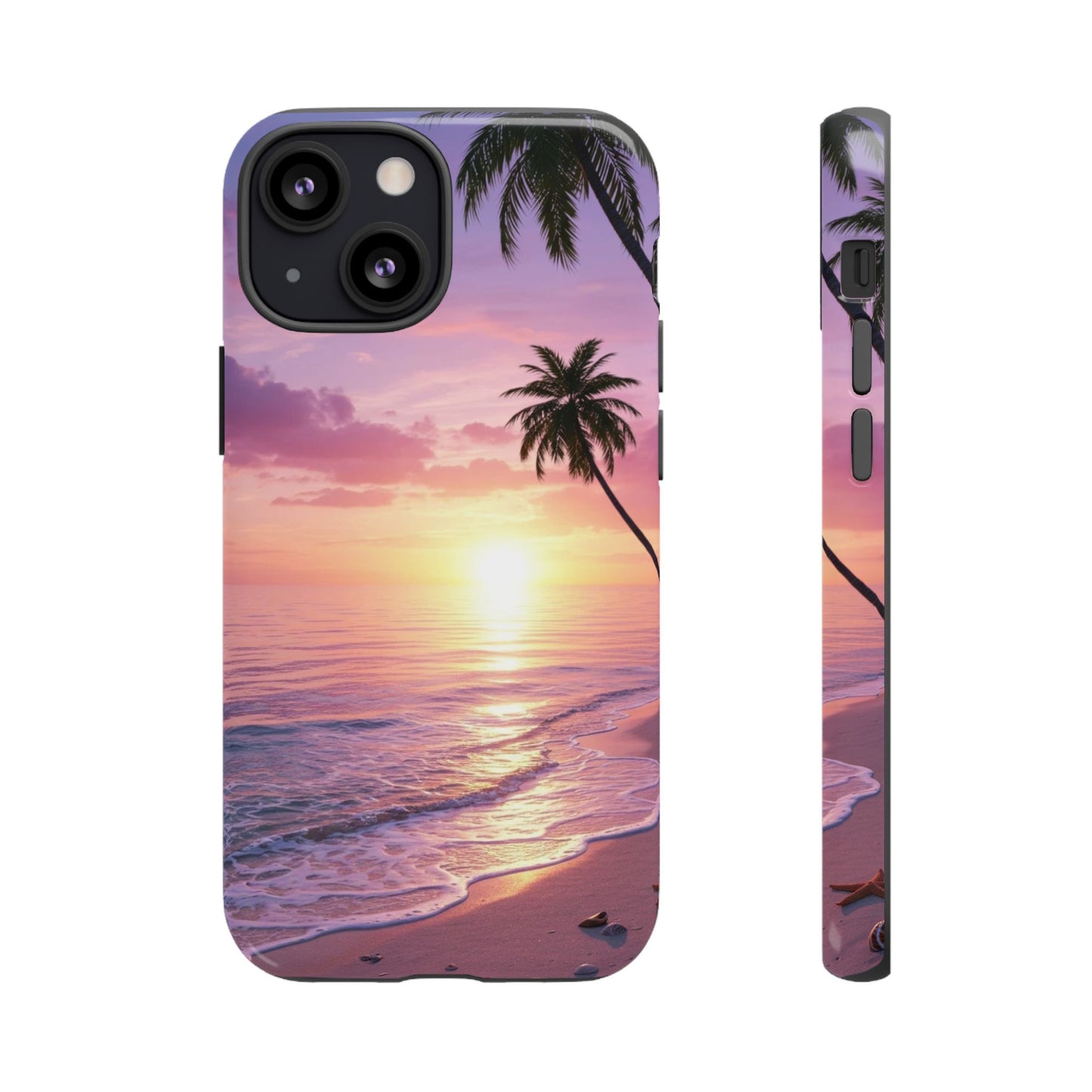 Pink Sunrise over the Ocean - Tough Phone Case - iPhone or Samsung Phones
