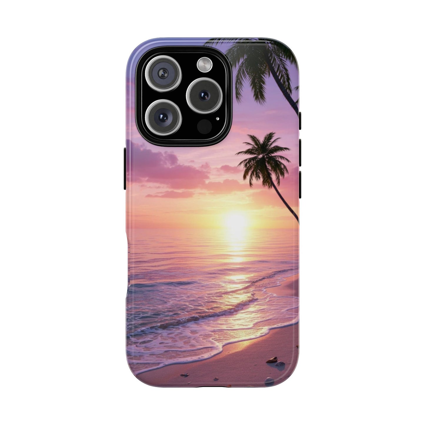 Pink Sunrise over the Ocean - Tough Phone Case - iPhone or Samsung Phones