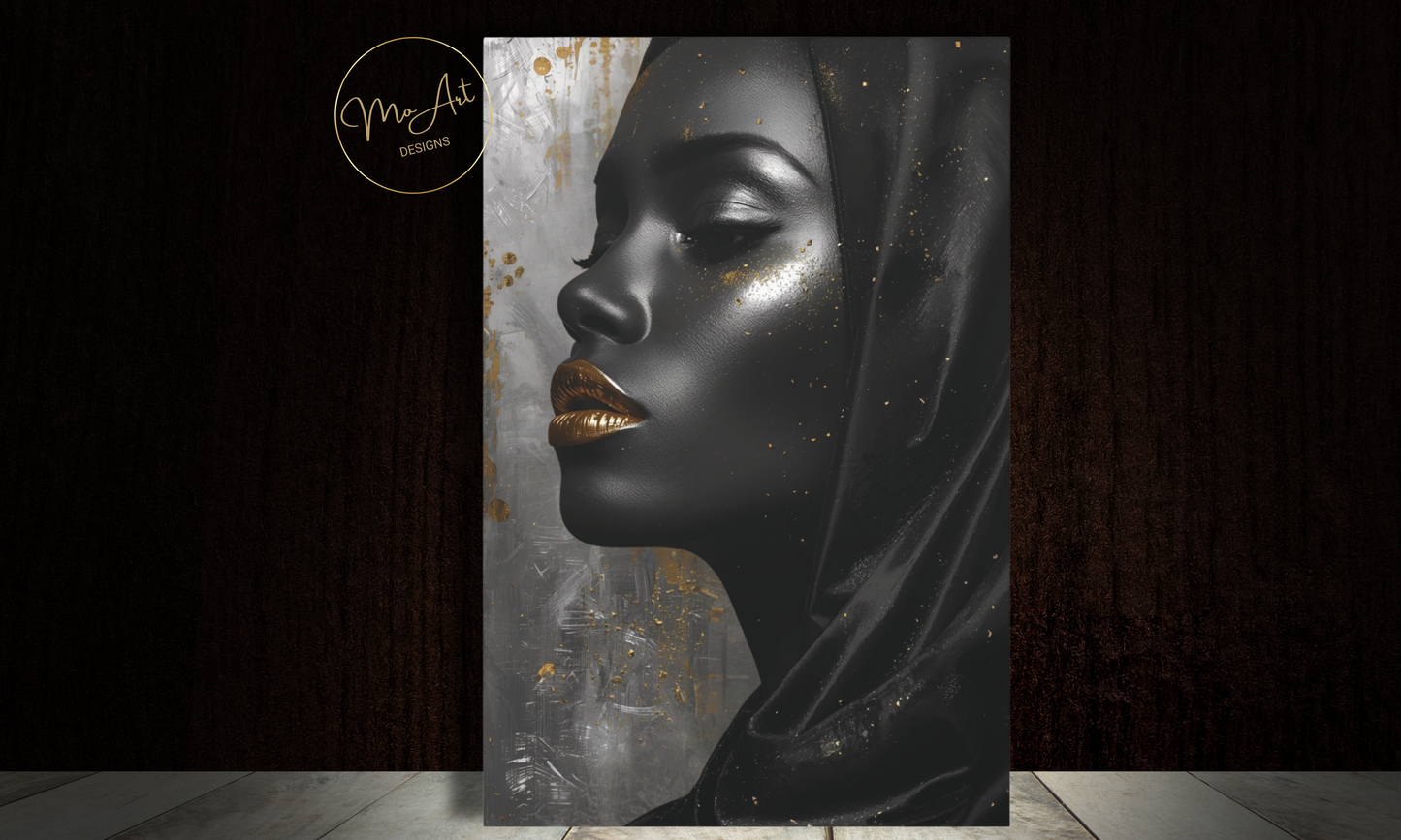 Golden Shadows of Elegance – Canvas Wall Art