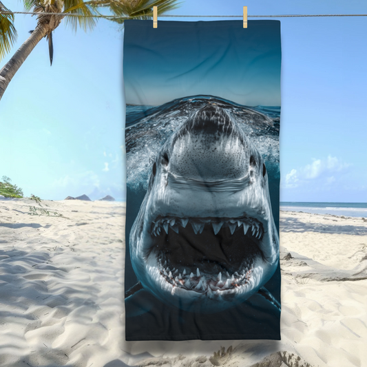 Fierce Shark Beach Towel