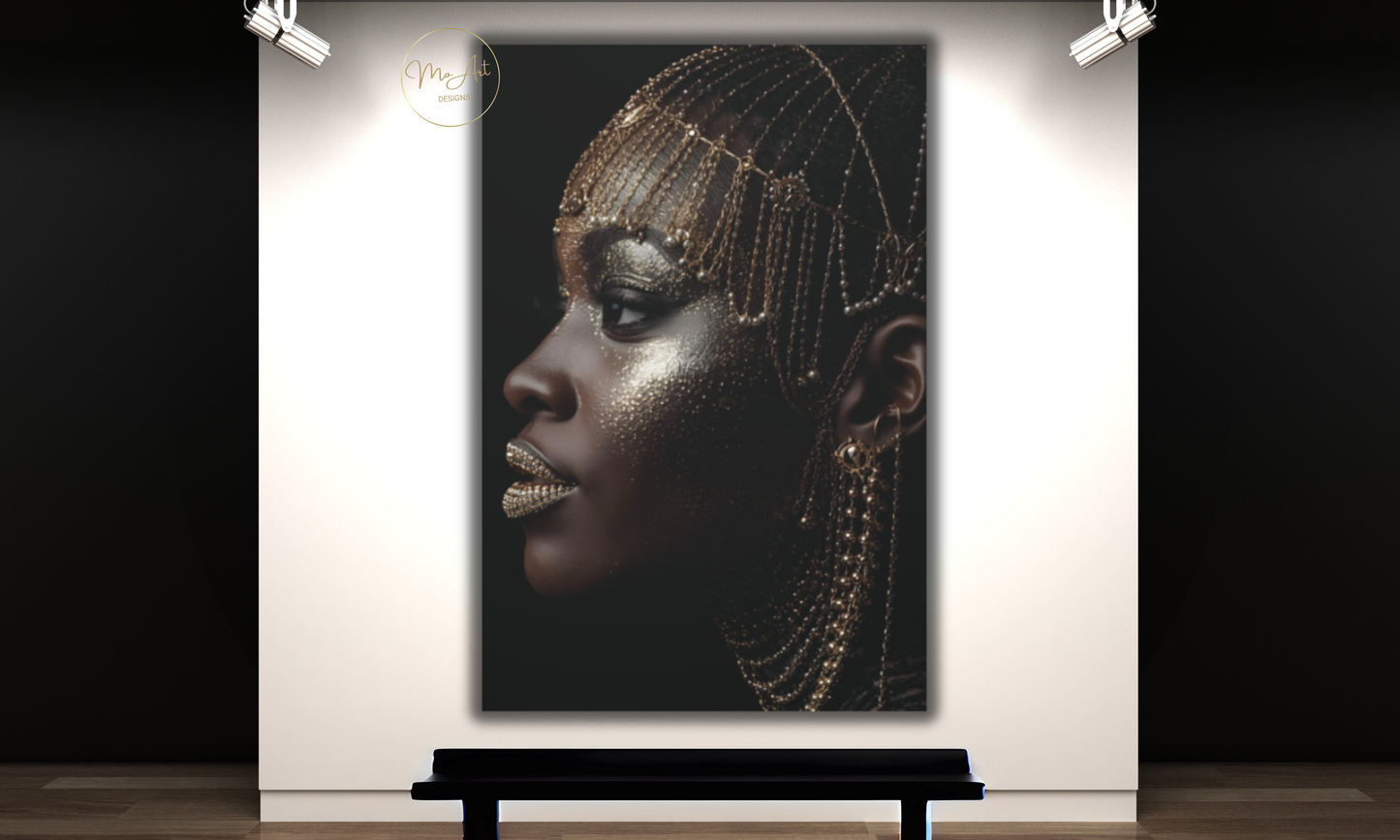 Tribal Gold Canvas Wall Art - Canvas Wall Art