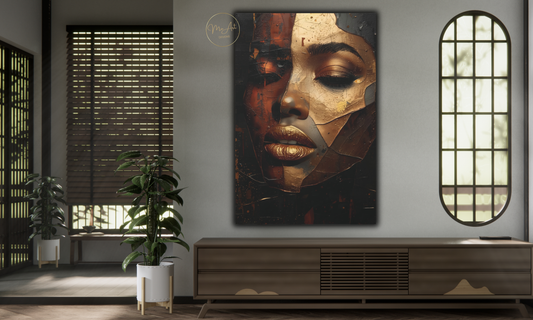 Golden Fragments – Abstract Canvas Wall Art