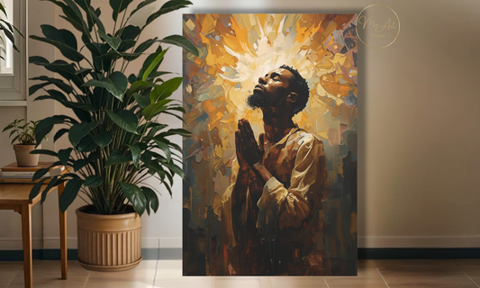 Divine Light of Prayer Canvas Wall Art