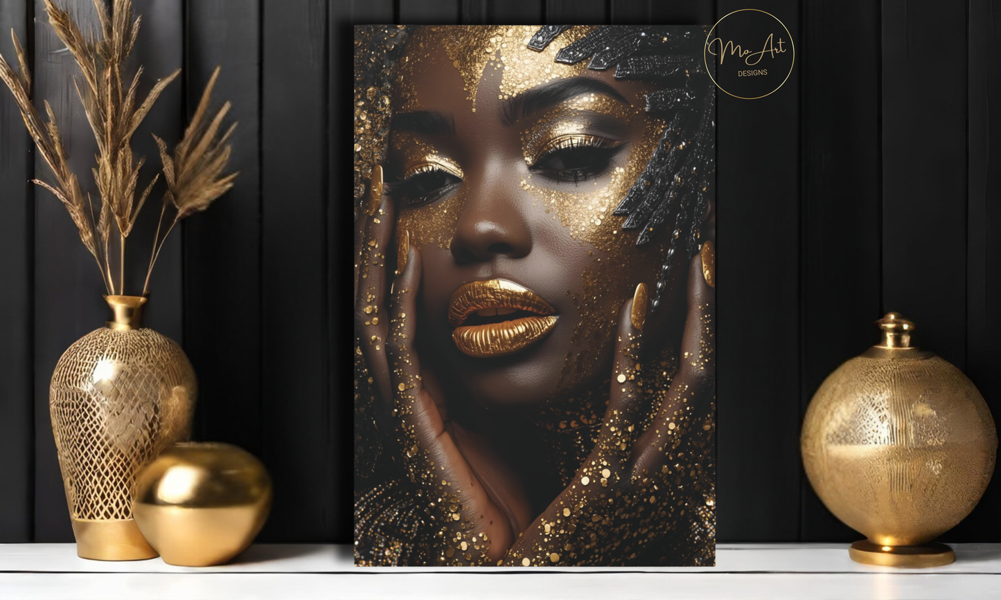 Divine Gold Essence – Canvas Wall Art