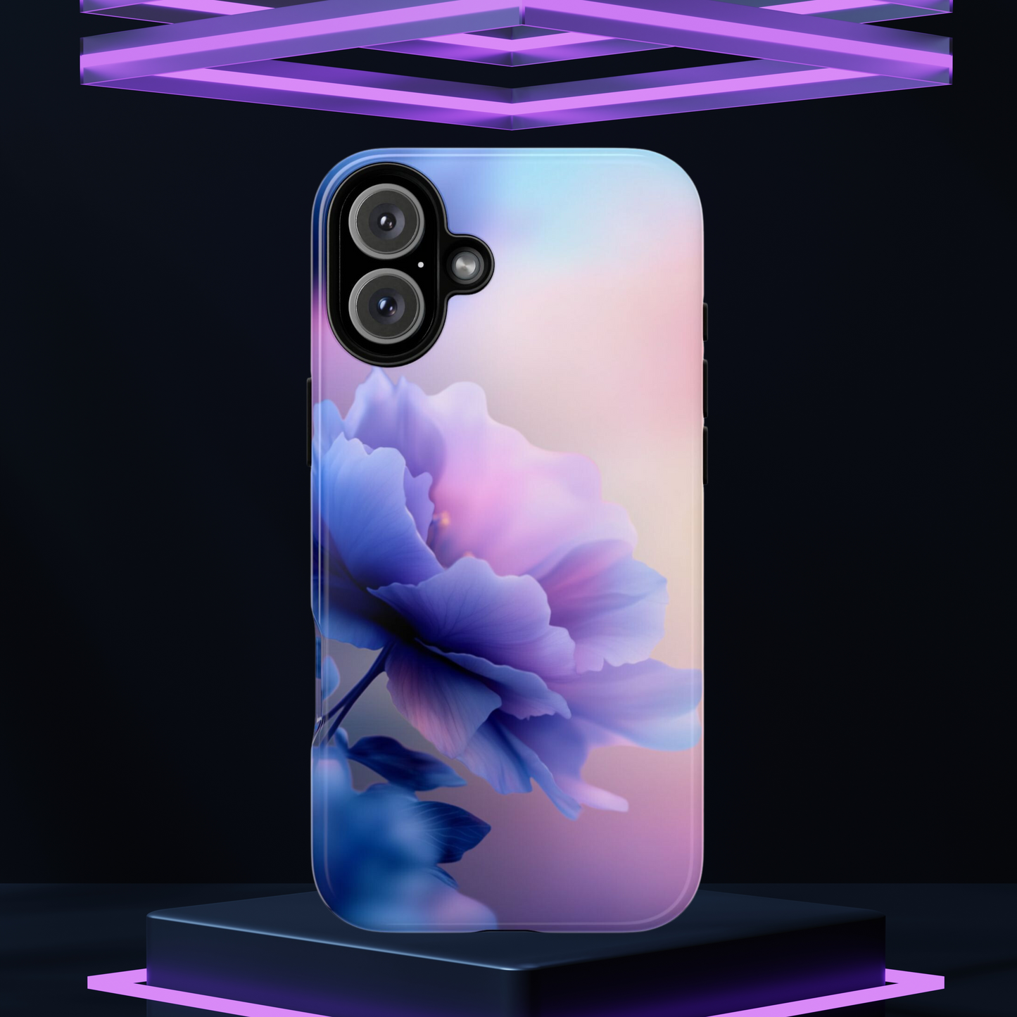 Purple Flower with Sunset - Tough Phone Case