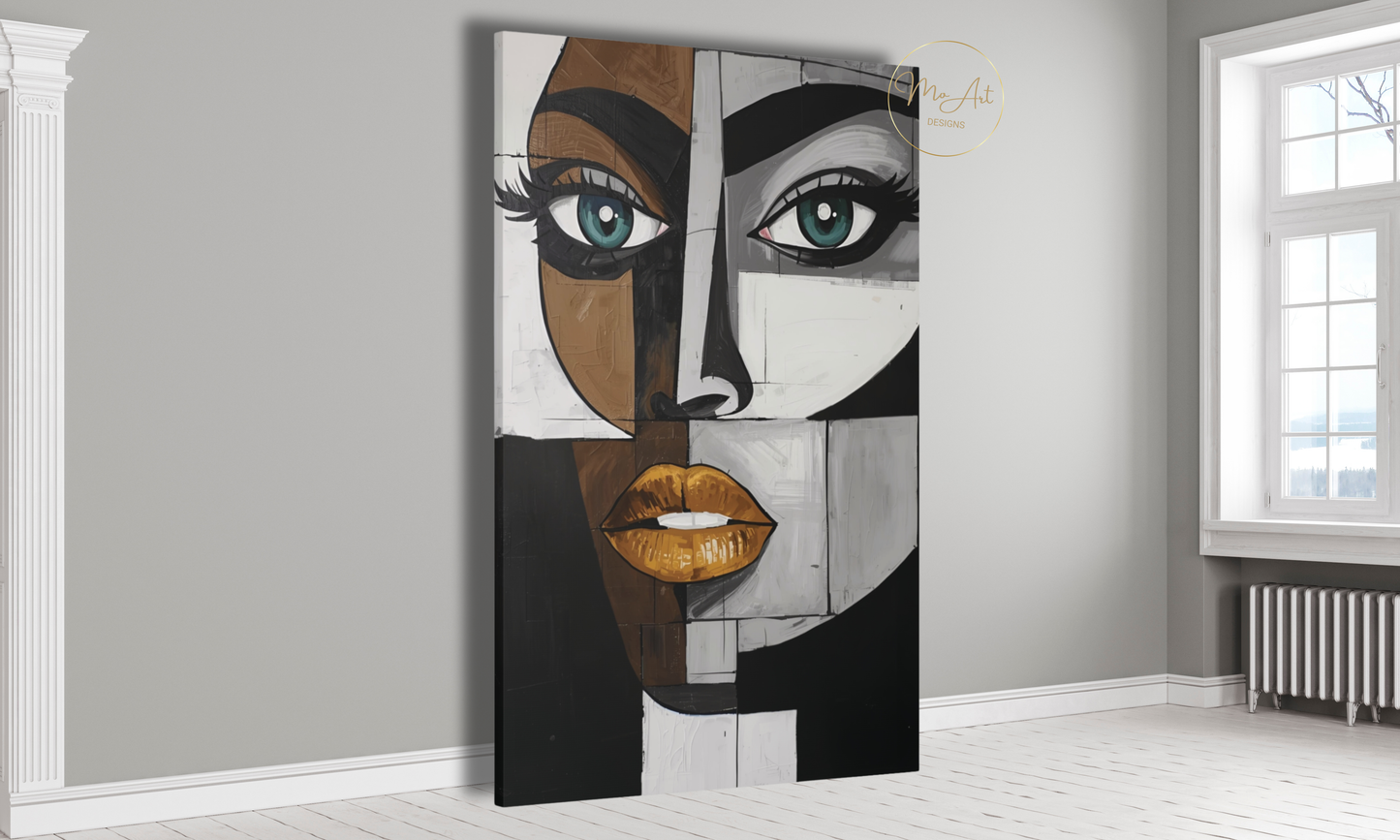 Fragmented Beauty – Abstract Canvas Wall Art