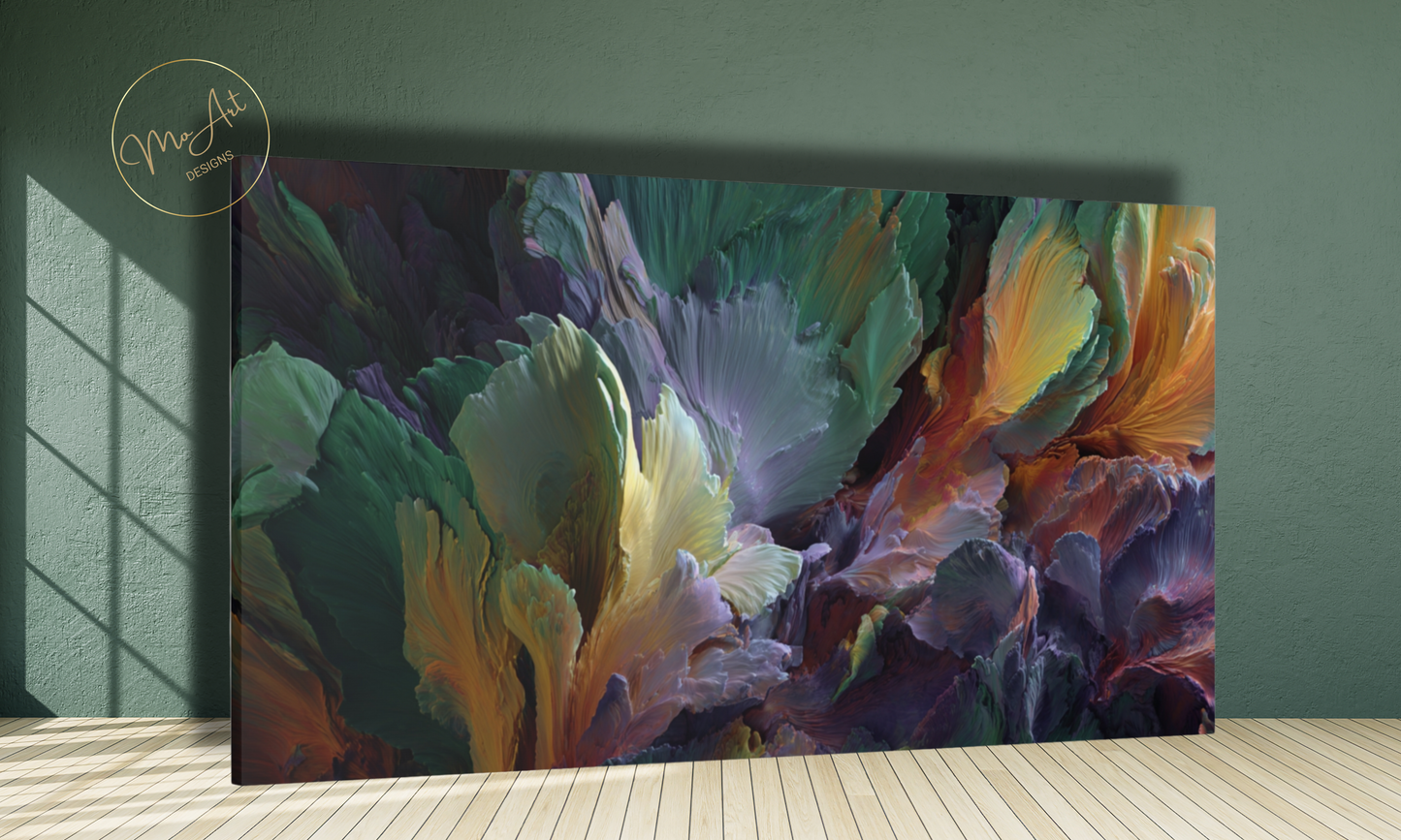 Abstract Floral Design Canvas Wall Art