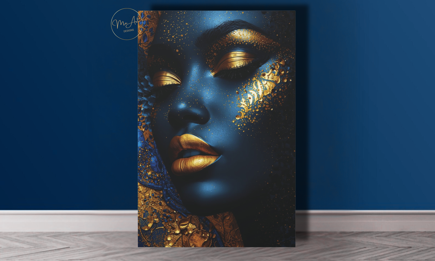 Black Woman Wall Art – Midnight Royalty / Canvas Print