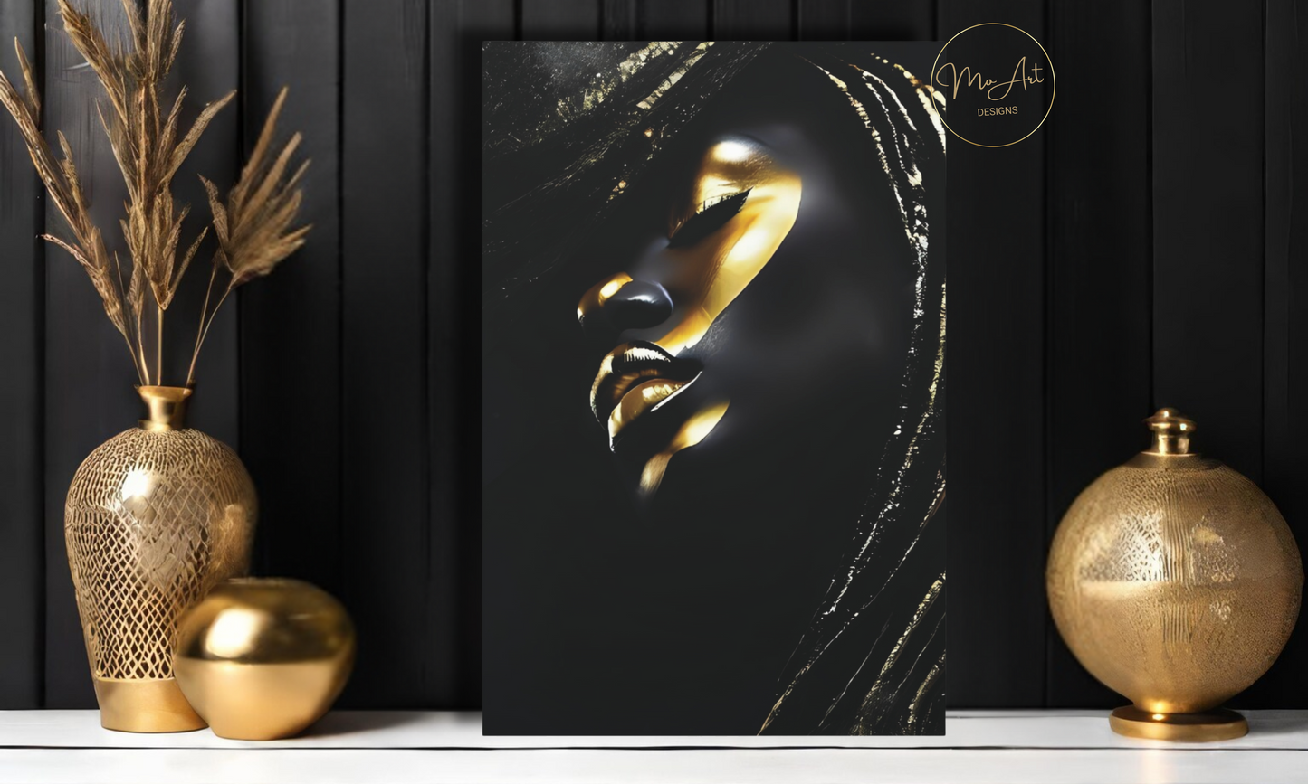 Ebony Glow Luxury Canvas Wall Art