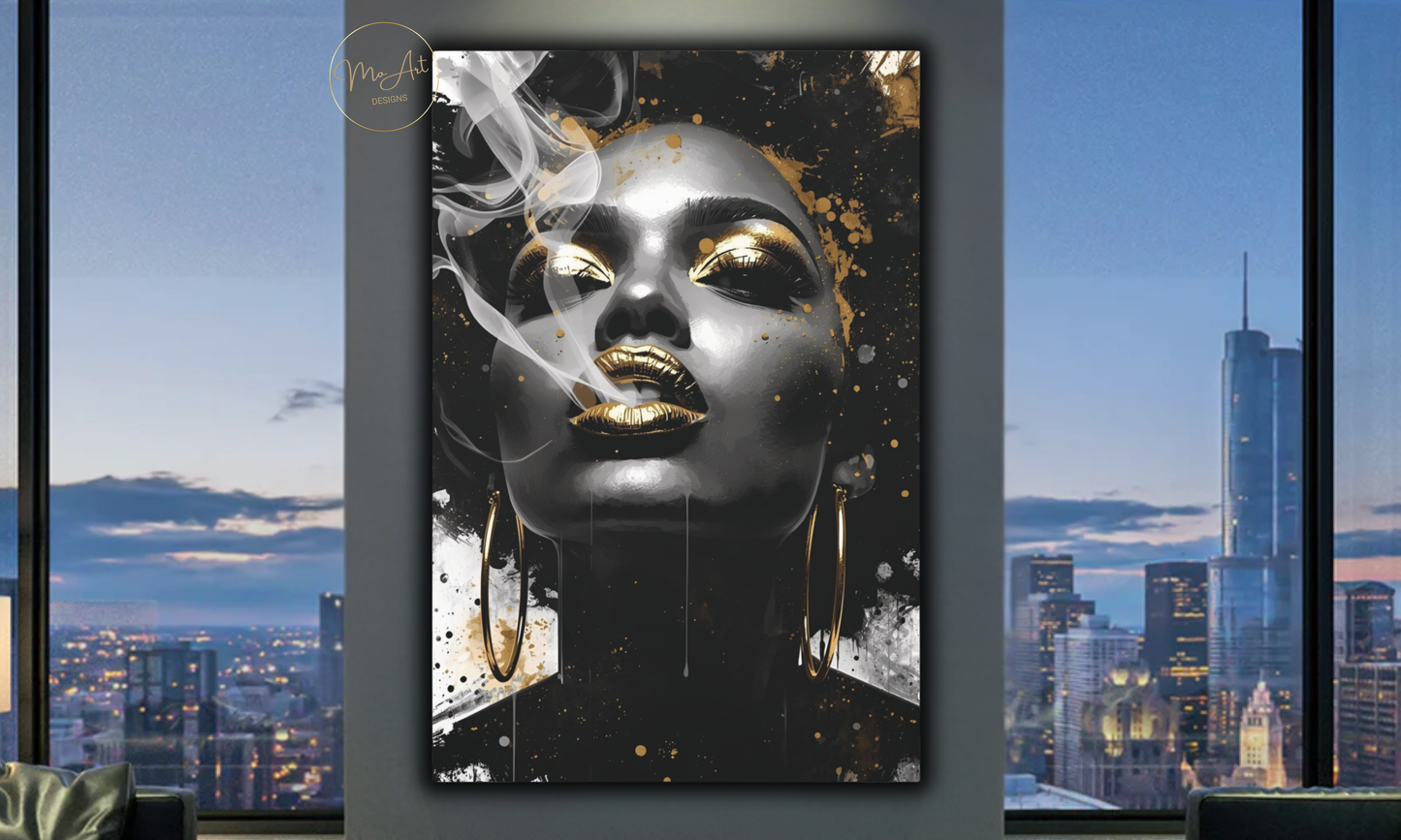 Abstract Smoke & Soul - Canvas Wall Art